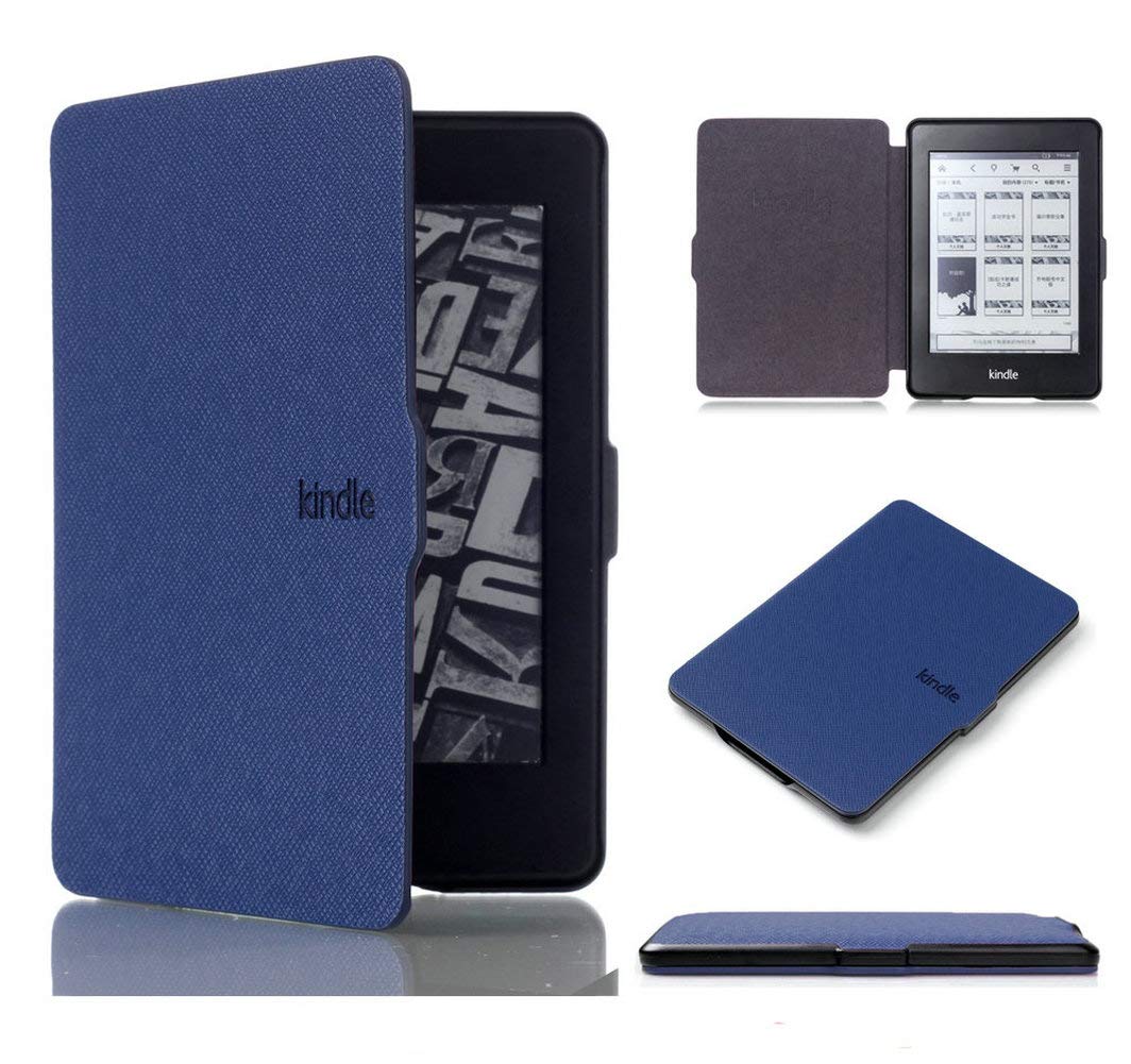 Kepuch Custer Case For Kindle Paperwhite 1/2/3 2012 2013 2015 2016,Ultra Thin Pu Leather Hard Shell Cover For Kindle Paperwhite