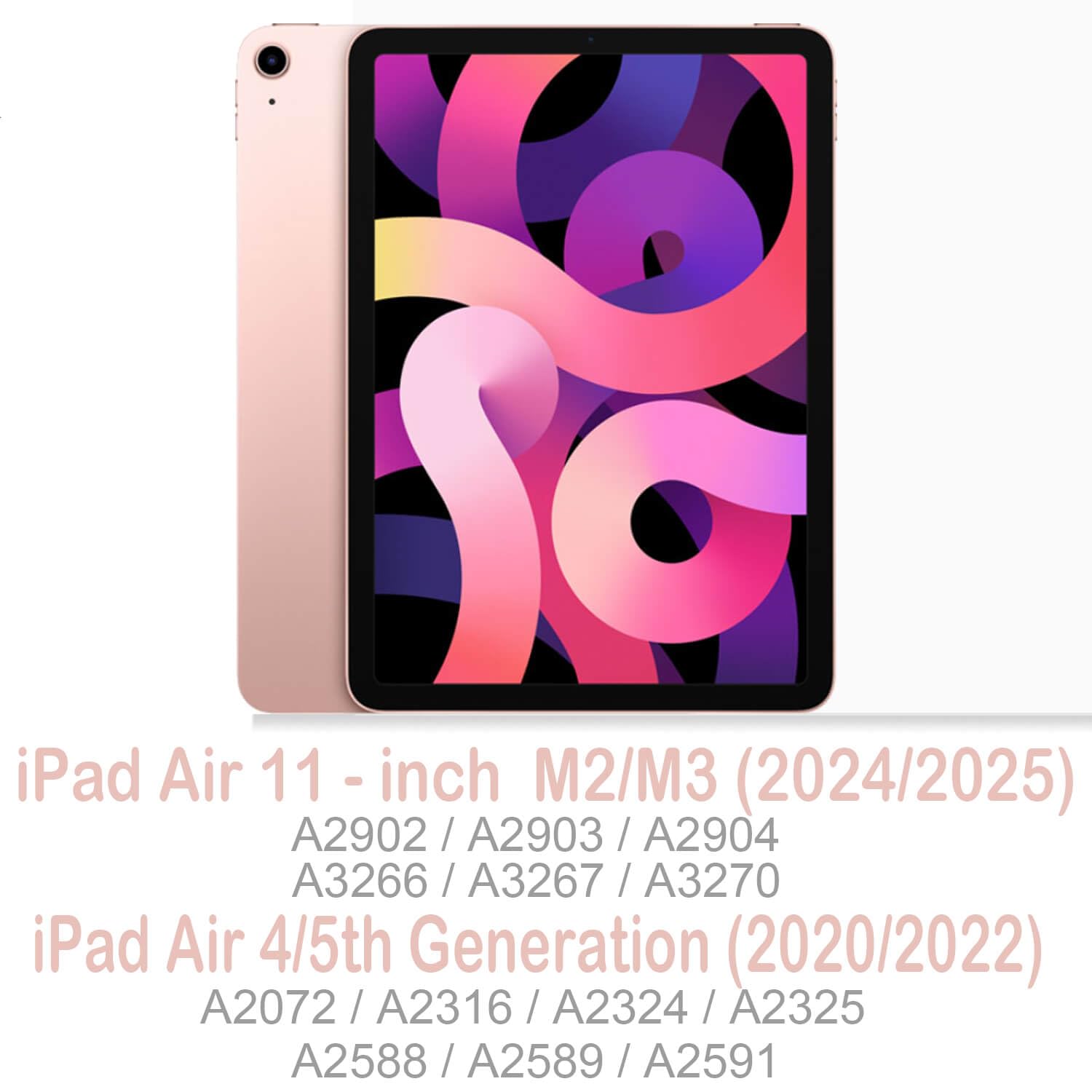 Feams Slim Case For Ipad Air 11-Inch M3 2025 / M2 2024, Ipad Air 5Th Generation 2022 / Ipad Air 4Th Generation 2020 10.9 Inch Ca