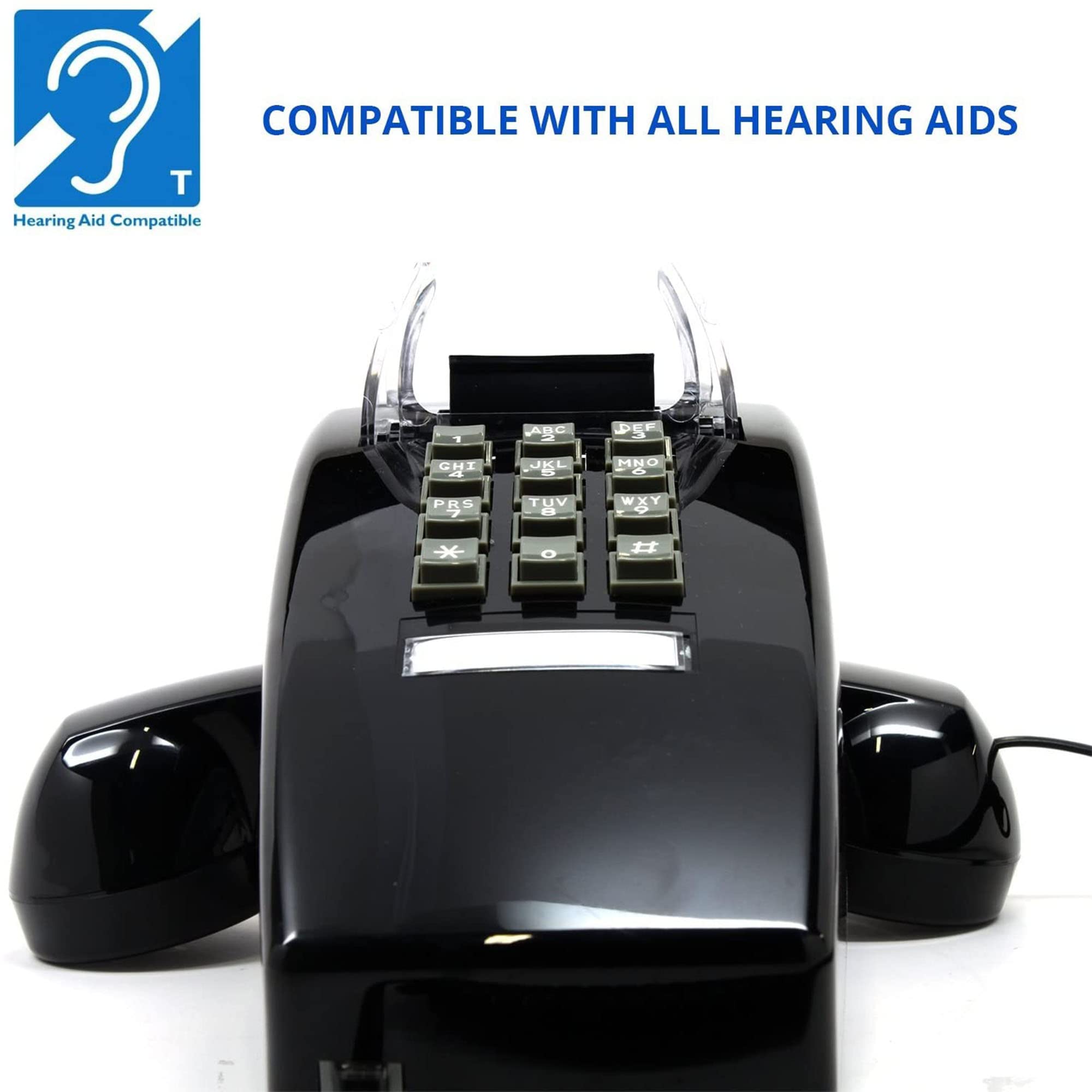 Single Line Classic 2554 Wall Phone With Loud Ringer And Handset Volume Control, Black   Wall Mount Jack Required