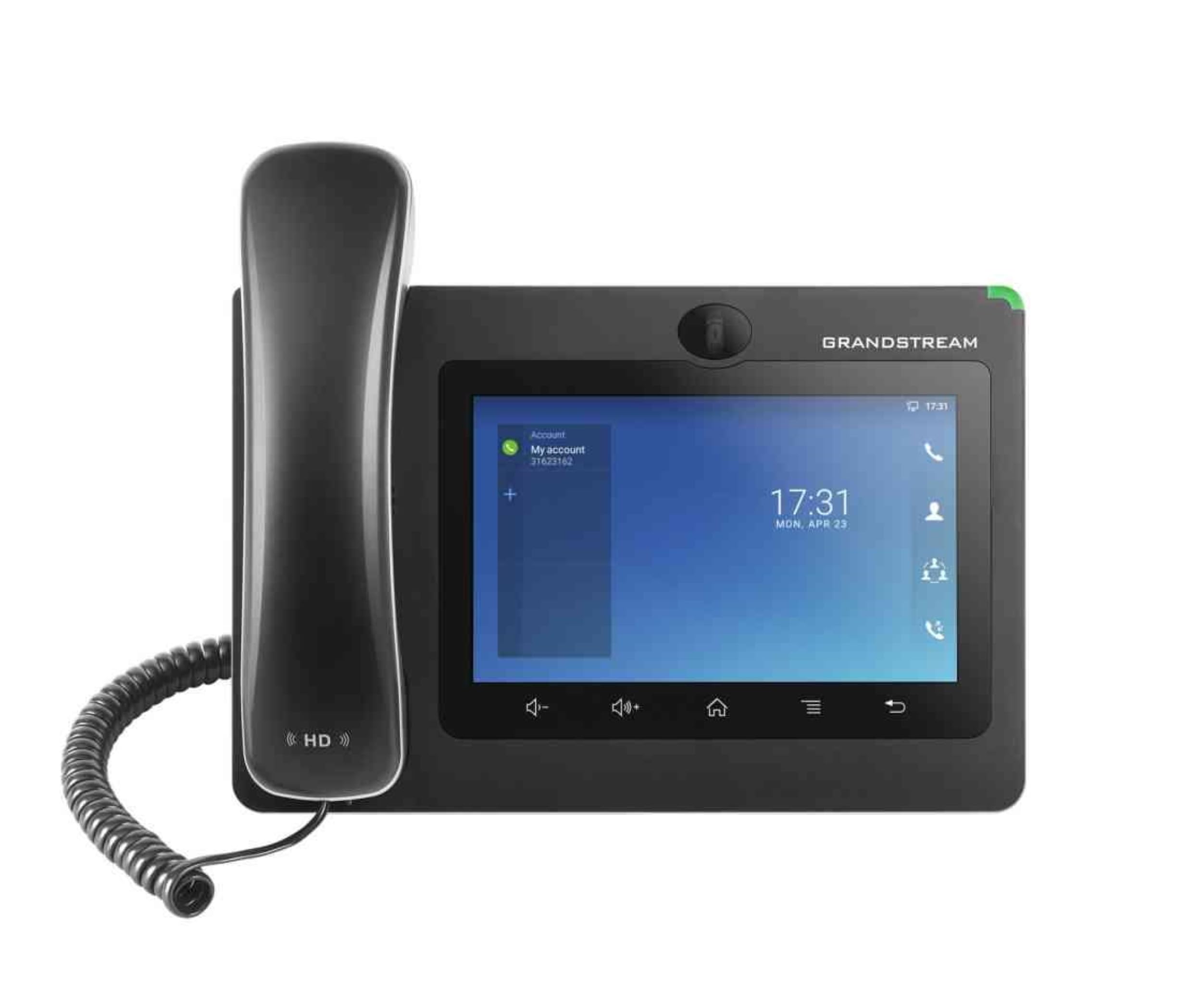 Grandstream GXV3370 IP Video Phone | 16 Lines, 16 SIP Accounts | 7-Inch Color Touch Screen | 802.11n Wi-Fi | Dual-Port Gigabit E