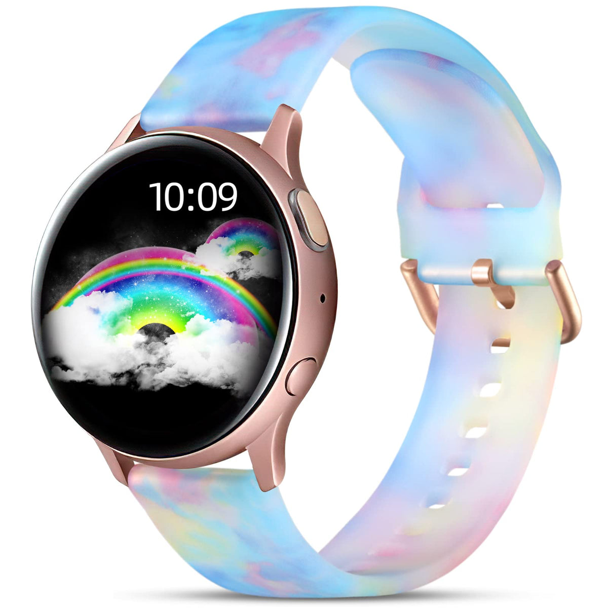 Geak Compatible With Samsung Galaxy Watch 7 6 5 4 Band 40Mm 44Mm/Galaxy Watch 5 Pro, 20Mm Soft Transparent Pattern Printed Repla