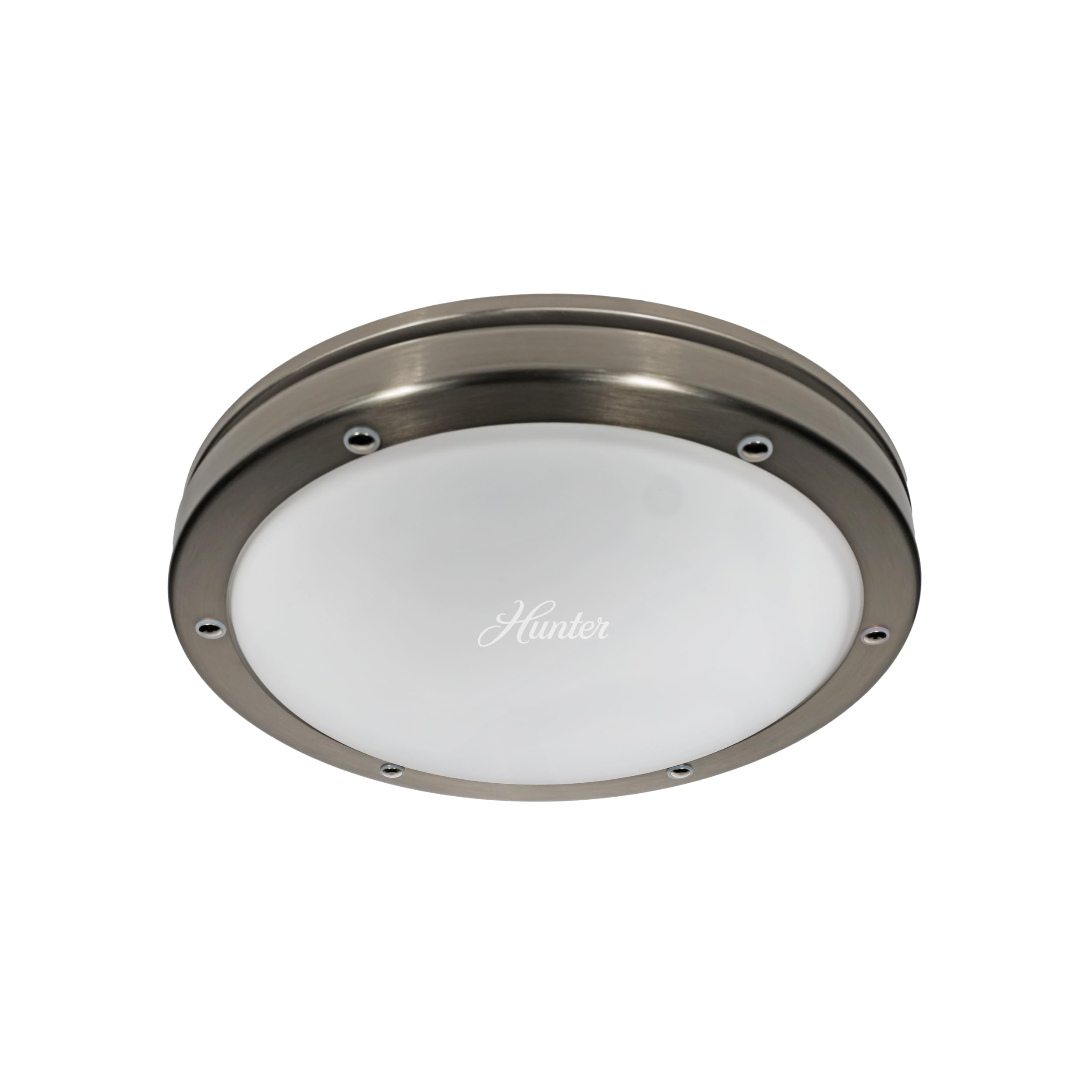 Hunter Oasis 80 CFM Bathroom Exhaust Fan - Hunter Ceiling Fan with Light and Night Light - Brushed Nickel