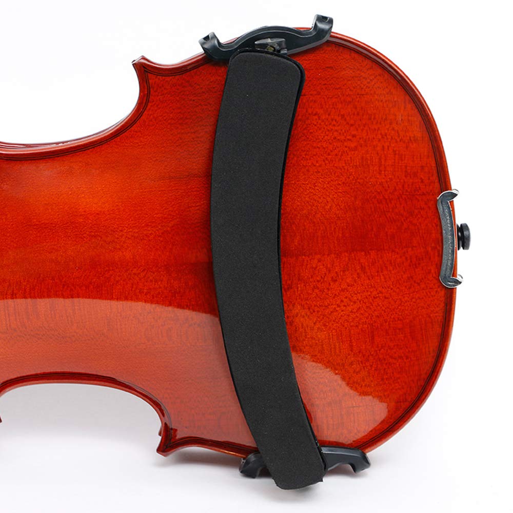 Suewio Violin Shoulder Rest For 4/4 3/4 Size, With Collapsible And Height Adjustable Feet, Including A Violin Practice Mute