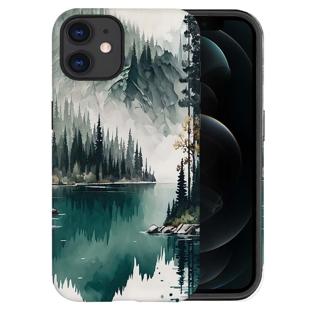 Seized Case Compatible With For Iphone 12,Mountain Forest Landscape Phone Case For Girl Women Boy Men,Durable Protection Case Fo