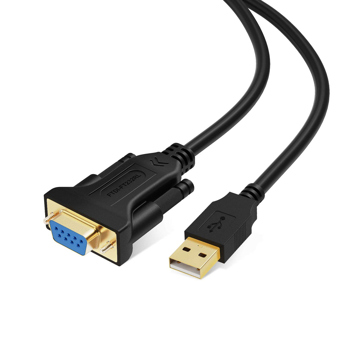 Cablecreation Usb To Rs232 Serial Adapter (Ftdi Chip), 10 Feet Usb To Db9 Female Converter Cable For Windows 11, 10, 8.1, 8, 7,