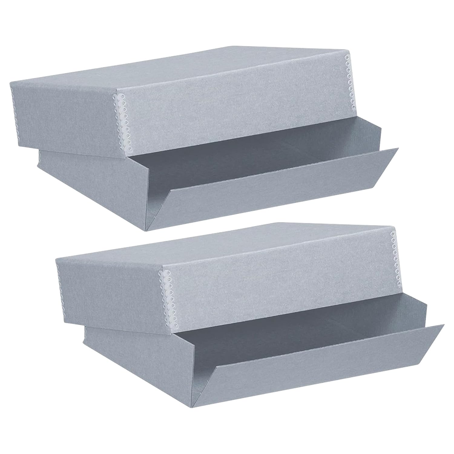 Lineco, Archival Storage Box, Museum Preservation Organizer with Drop Front Design, Acid-Free with Metal Edge, Preserves Picture