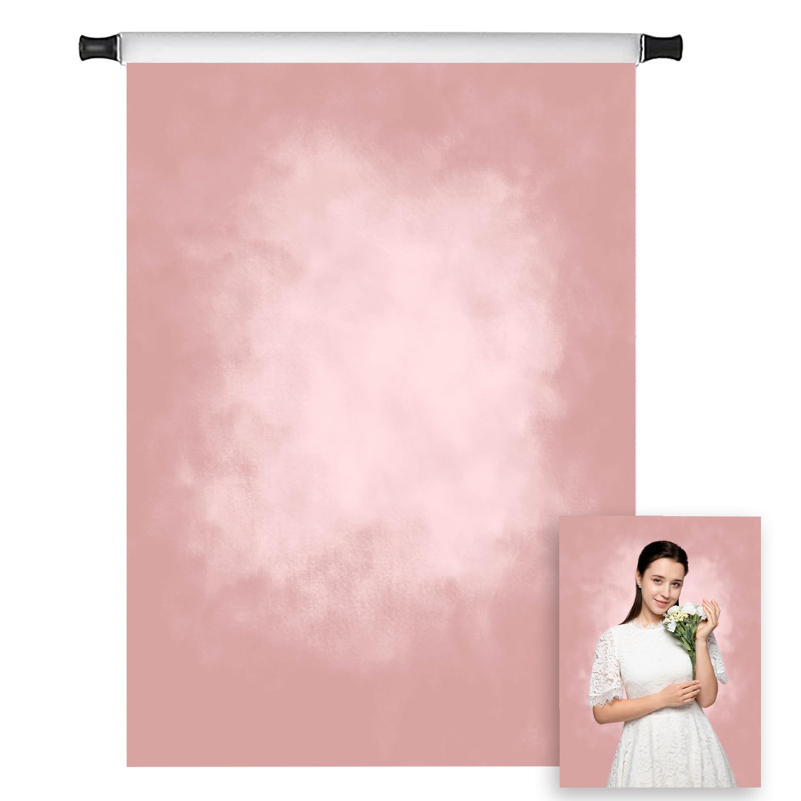 Kate Pink Photography Backdrops Abstract Photo Backdrop Poratrait Background For Photoshoot, 5X7Ft