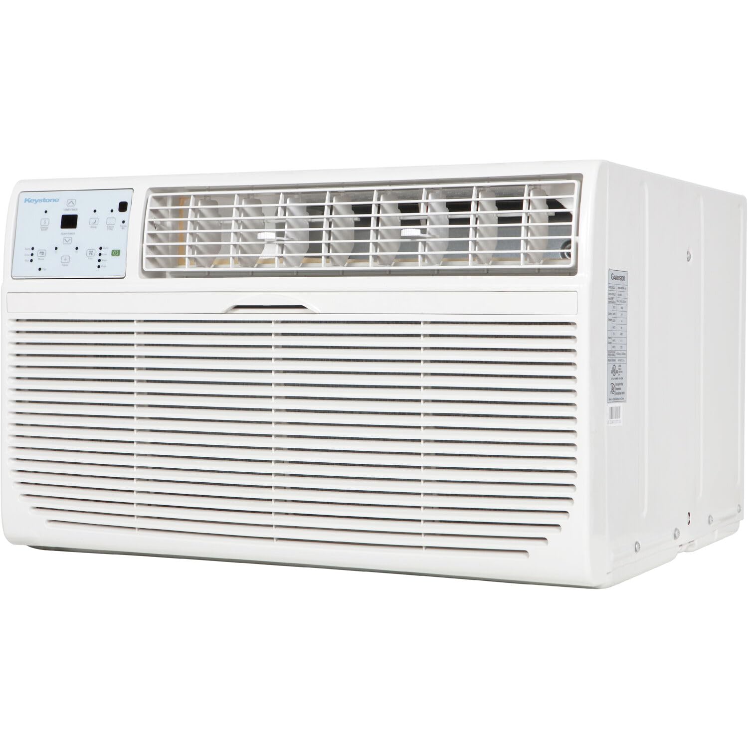 Keystone 14,000 Btu 230V Wall Mounted Air Conditioner With Supplemental Heat And Dehumidifier Function, Quiet Wall Ac With Remot