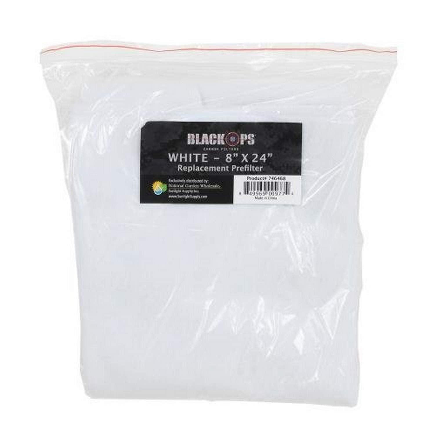 Black Ops Replacement Pre-Filter 8 in x 24 in White (10/Cs)