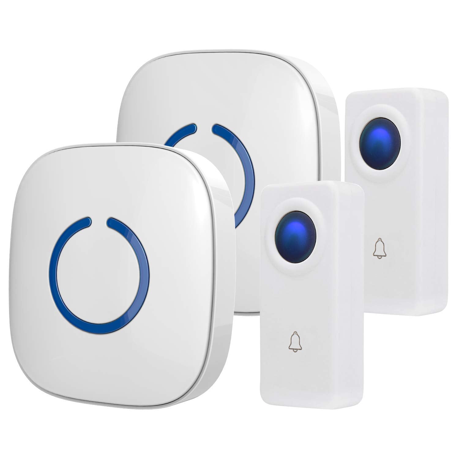 Wireless Doorbell By Sadotech  Waterproof Door Bells & Chimes Wireless Kit, 1000Ft Range,52 Door Bell Chimes, 4 Volume Levels 
