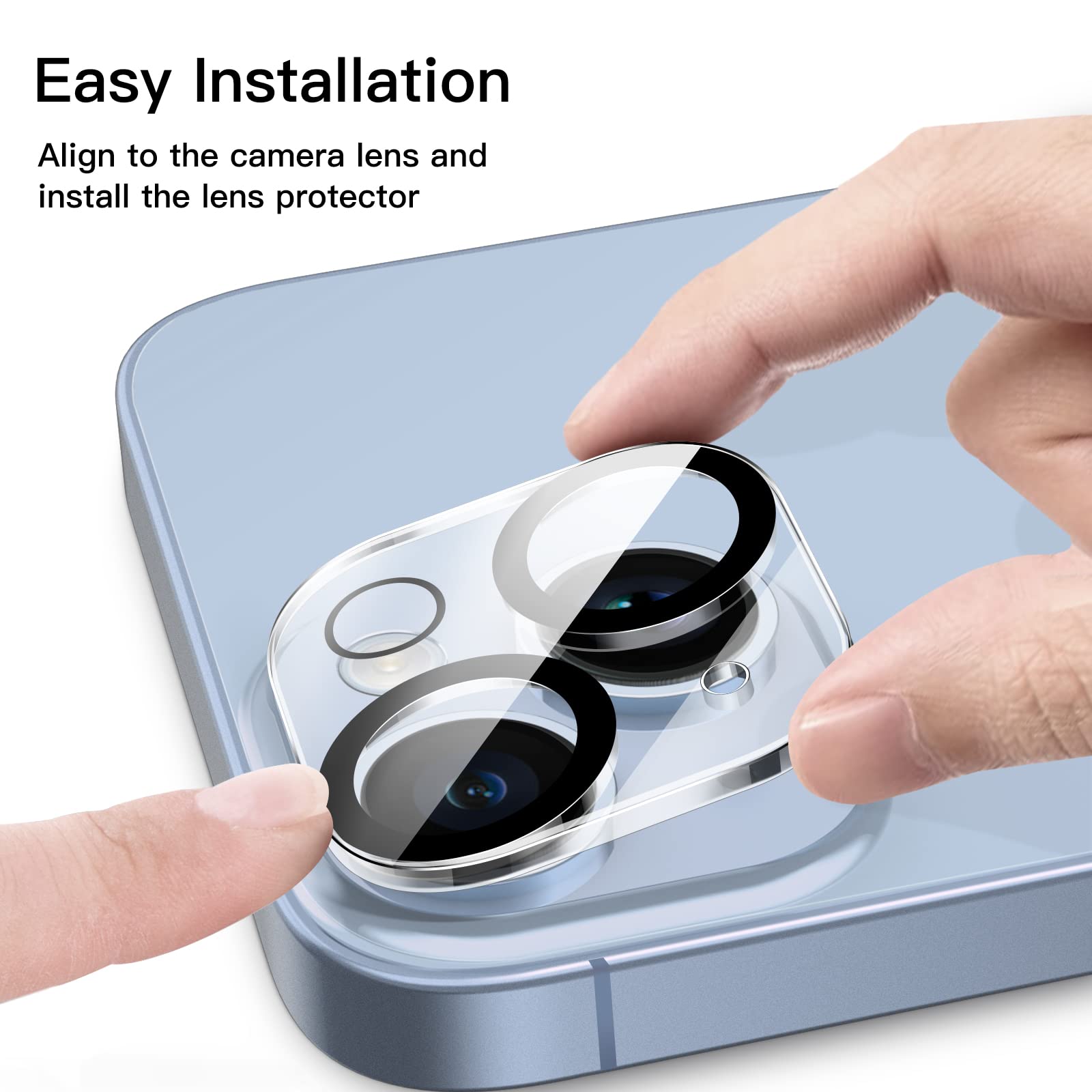 Jetech Camera Lens Protector For Iphone 14 6.1-Inch And Iphone 14 Plus 6.7-Inch, 9H Tempered Glass, Anti-Scratch, Case Friendly,