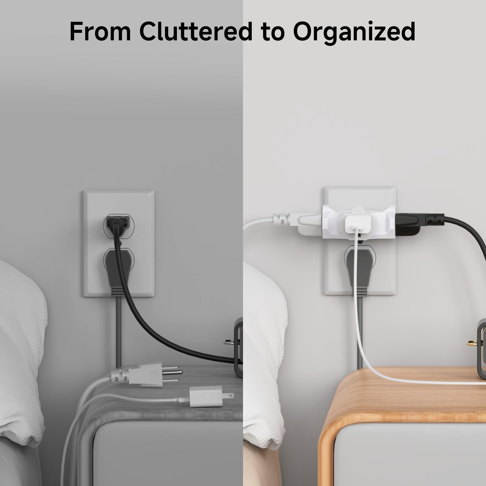 [Ul Listed] Cable Matters 3 Pack 3 Way Plug Adapter 15A 1875W, 3 Prong 3 Outlet Adapter, Power Splitter Plug Outlet, 3 Way Elect