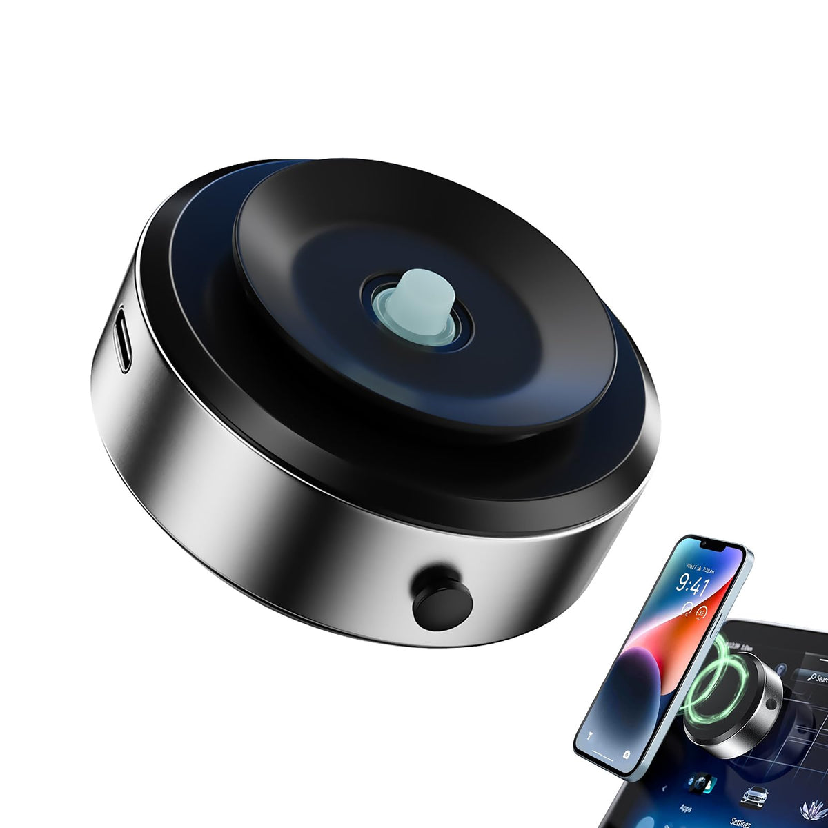 Jkoailiwi Car Electric Suction Cup Vacuum Magnetic Phone Holder, Suction Magnetic Phone Mount For Gym, Mirror, Shower Phone Hold