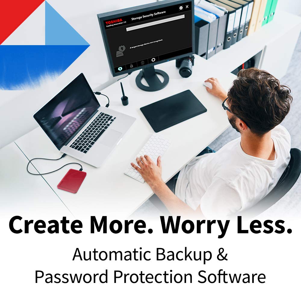 Toshiba Canvio Advance 2Tb Portable External Hard Drive Usb 3.0, White - Hdtca20Xw3Aa