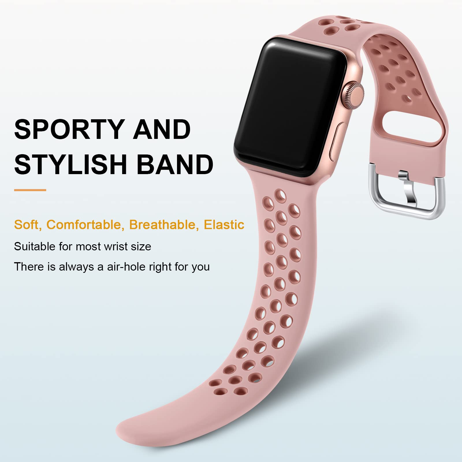 Lerobo 3 Pack Compatible With Apple Watch Ultra Band 49Mm 44Mm 46Mm 45Mm 42Mm 41Mm 40Mm 38Mm Sport Band Women Men,Soft Silicone