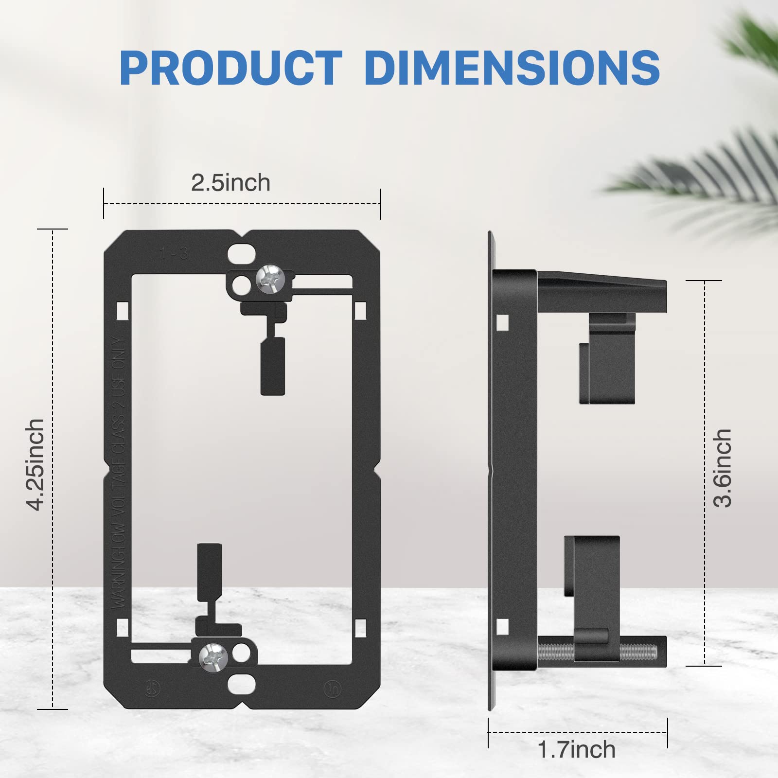 Anonion 10 Pack Single Brush Wall Plate With Low Voltage Mounting Bracket,Cable Pass Through Insert For Wires Wall Socket Hdtv S