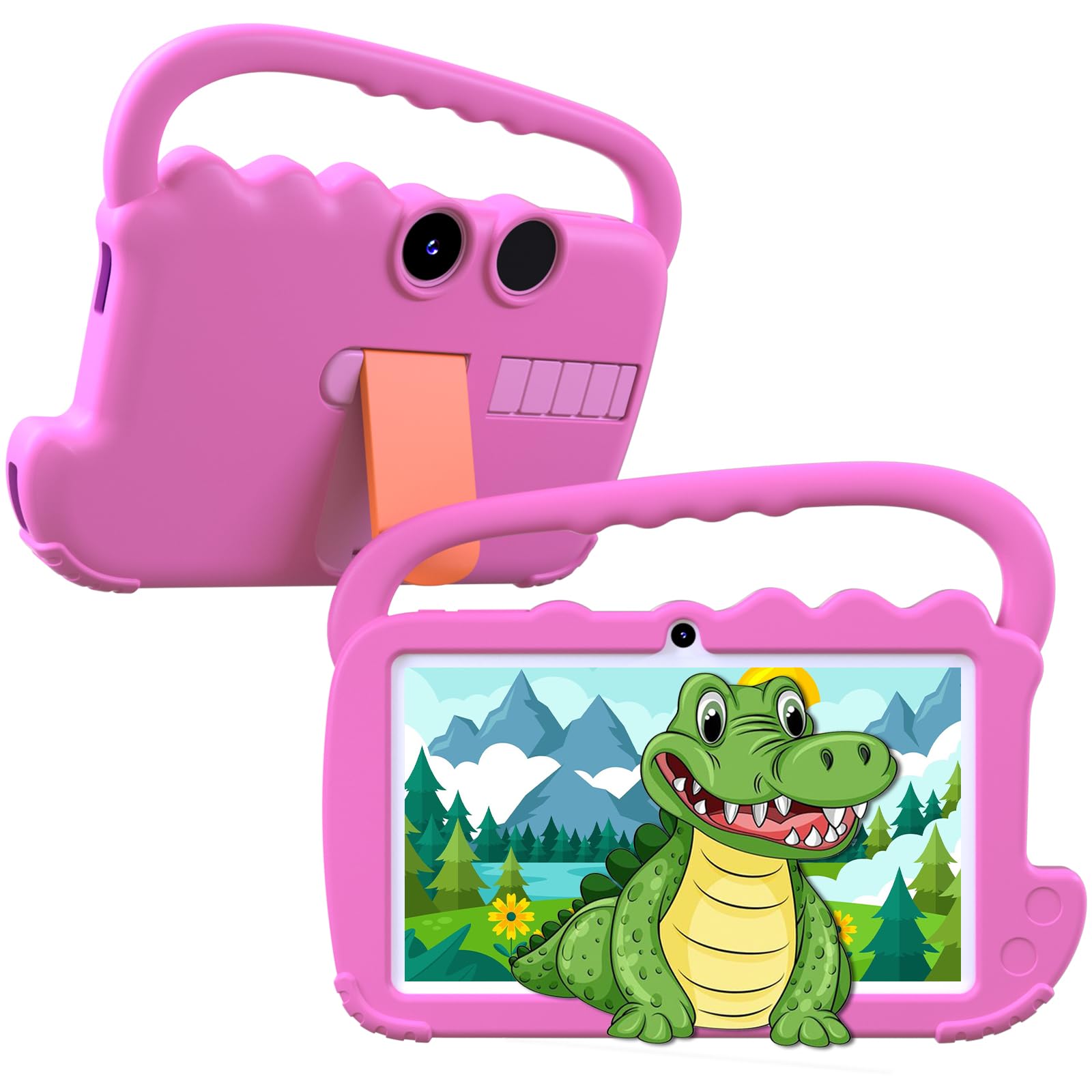 Kids Tablet 7 Inch For Girls Boy, Android 12 Tablets For Kids 4Gb Ram 32Gb Rom Toddler Tablet Wifi Bluetooth Safety Eye Ips Scre