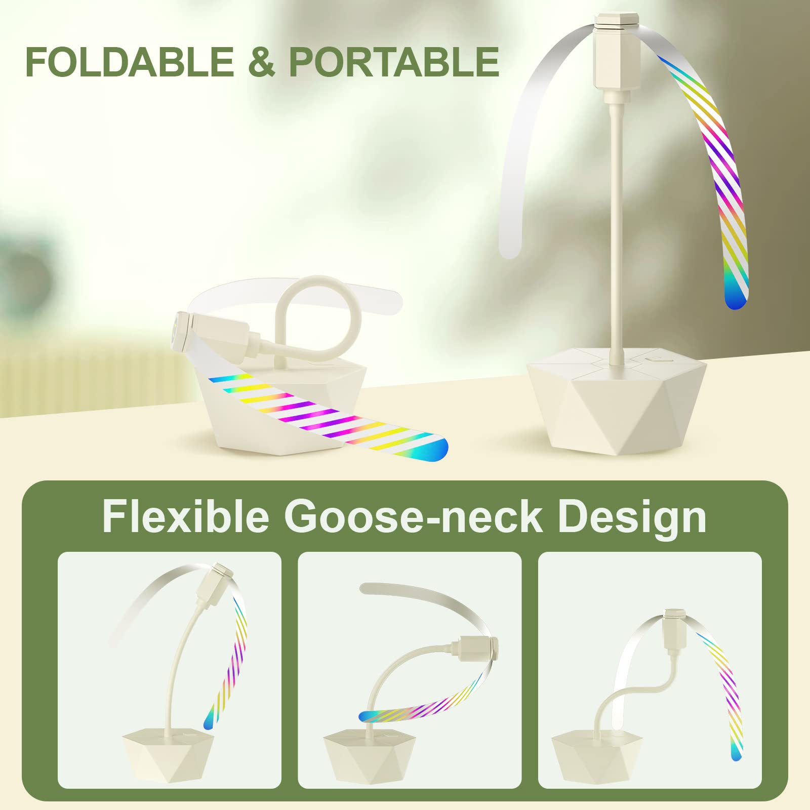 Portable Battery Powered Food Fans For Tables Up To 15 Hours Working Time, Indoor Outdoor Food Fan With Flexible Goose Neck Blad