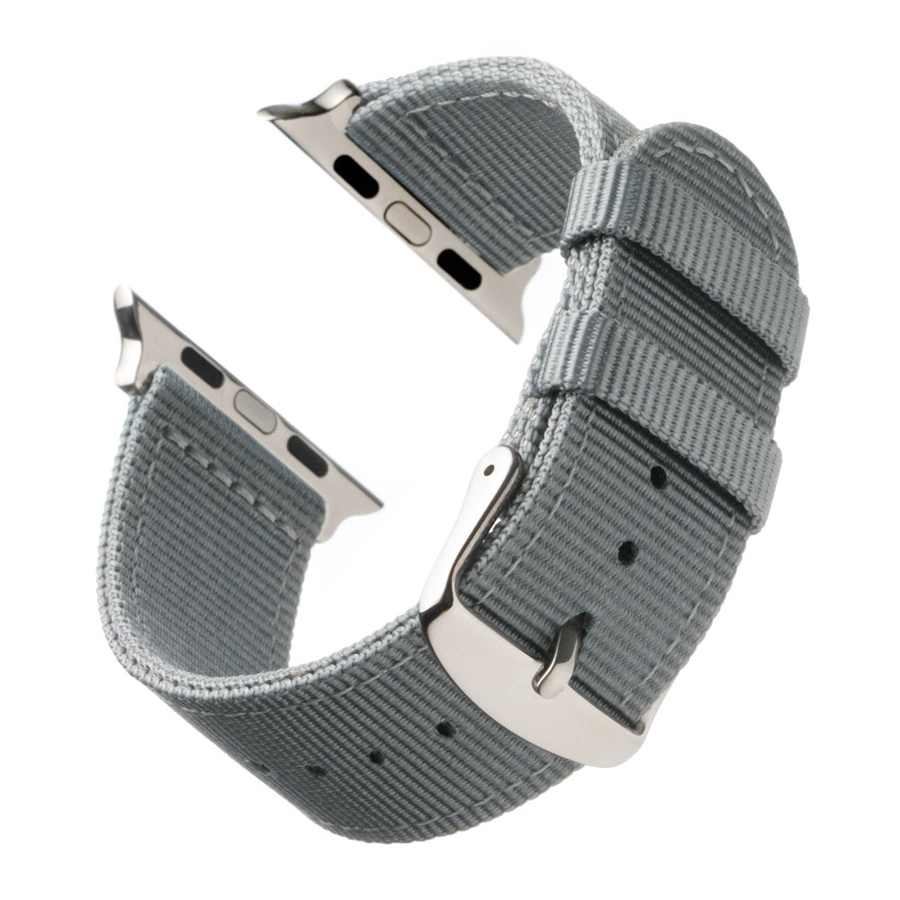 Archer Watch Straps - Premium Nylon Straps For Apple Watch (Gray, Stainless, 44/45/46/49Mm)