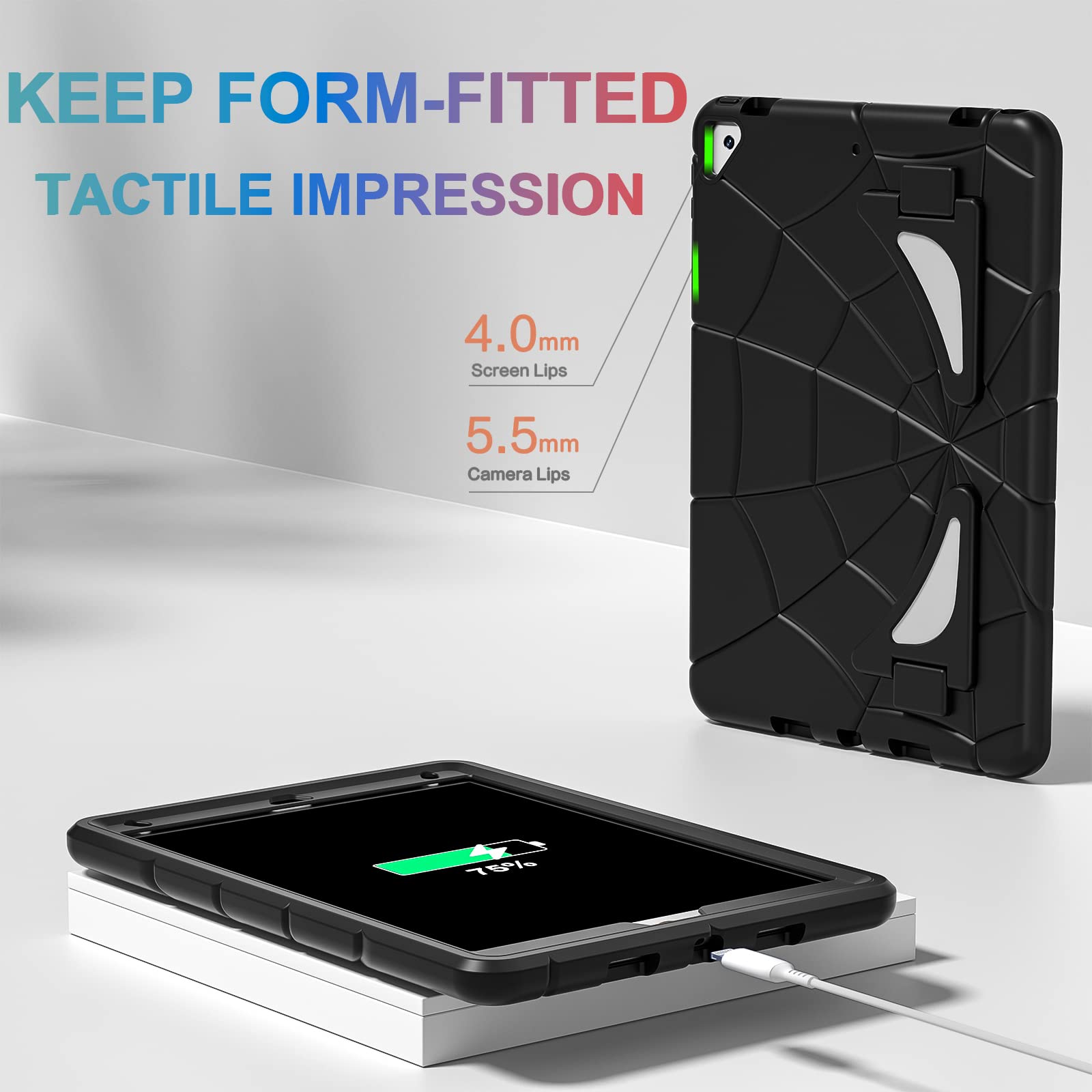 Nitupai Case For Ipad 10.2 Case For Kids Ipad 9Th / 8Th / 7Th Generation Gen Case Heavy Duty Shockproof Rugged Protective Cover