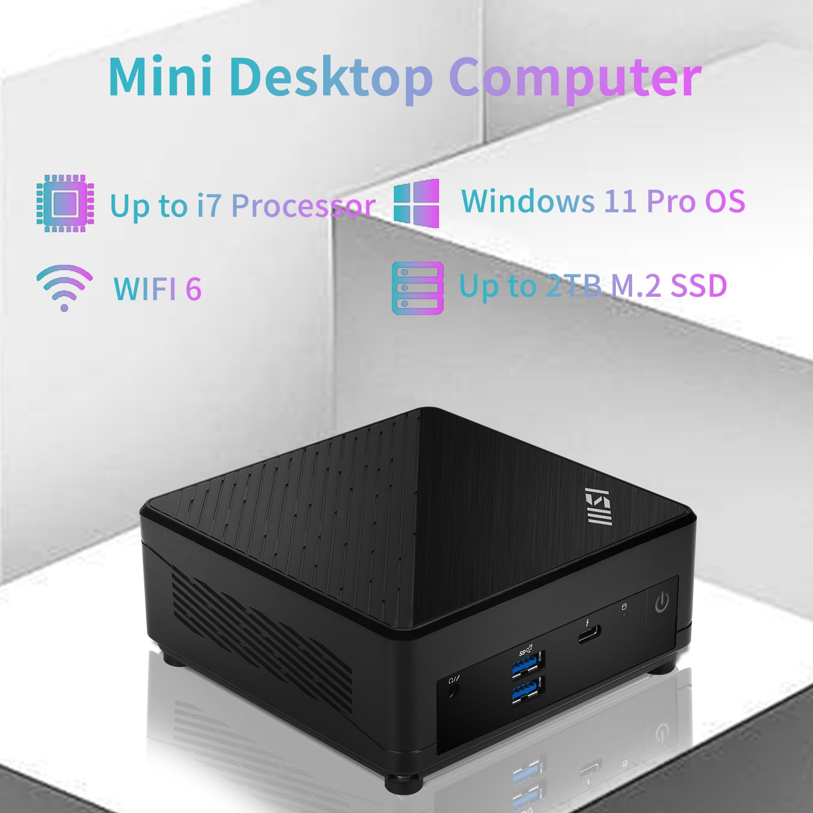 Msi Cubi 5 Professional Mini Pc, 12Th Gen Intel I5-1235U Processor (Beats Ryzen 7 5700U), 16Gb Ram, 512Gb Ssd, Wi-Fi 6, Windows