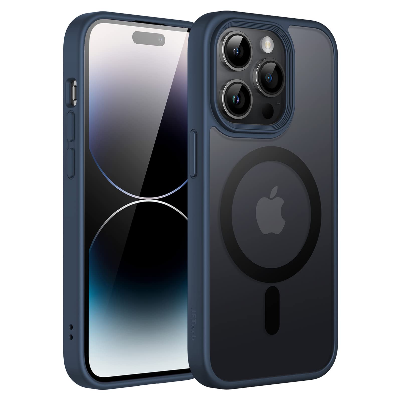 JETech Magnetic Case for iPhone 14 Pro 6.1-Inch Compatible with MagSafe, Translucent Matte Back Slim Shockproof Phone Cover (Sto