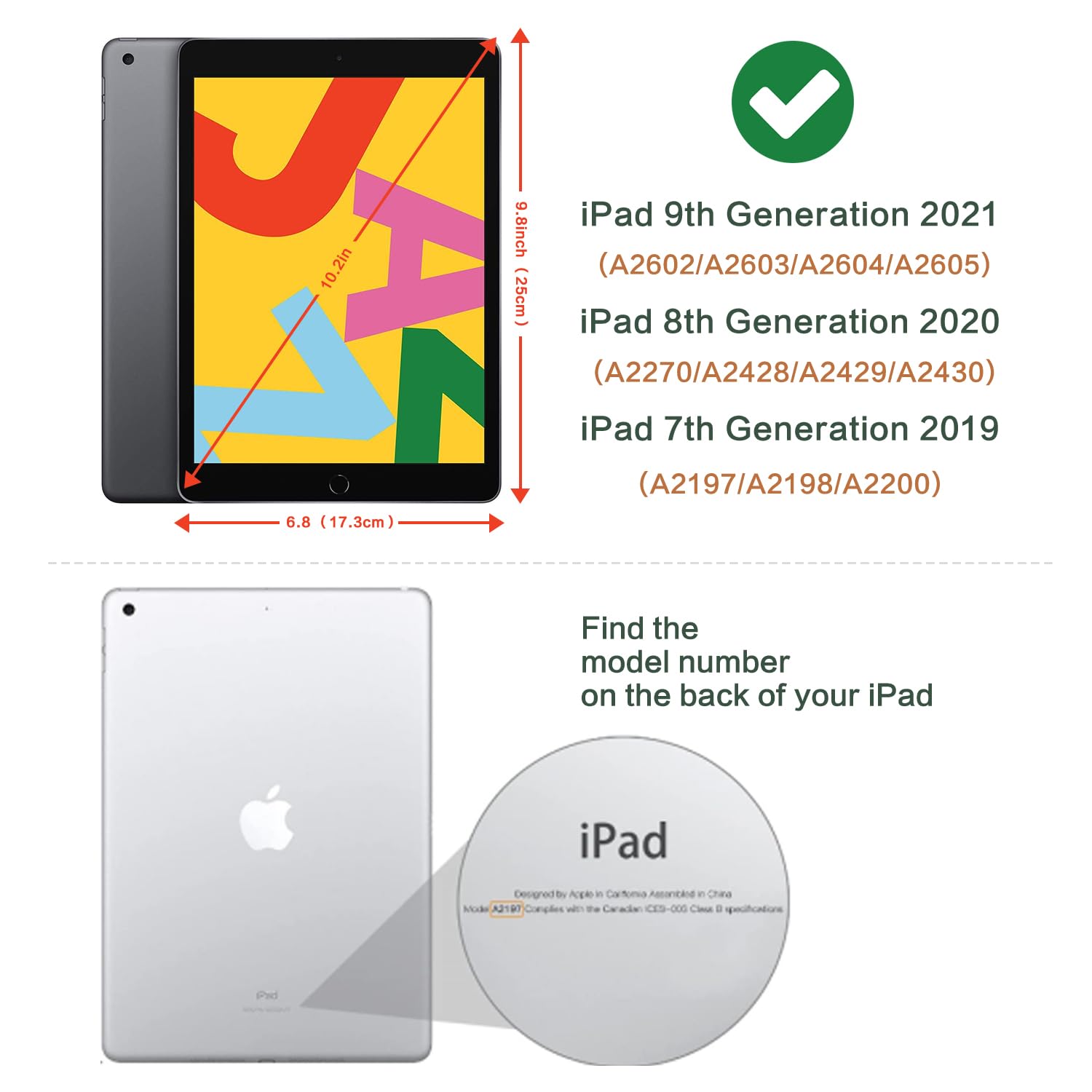 Ipad 10.2 Case Butterfly, Case For Ipad 9Th/8Th/7Th Generation (2021/2020/2019) 10.2 Inch, Protective Ipad 9Th Gen Viewing Case