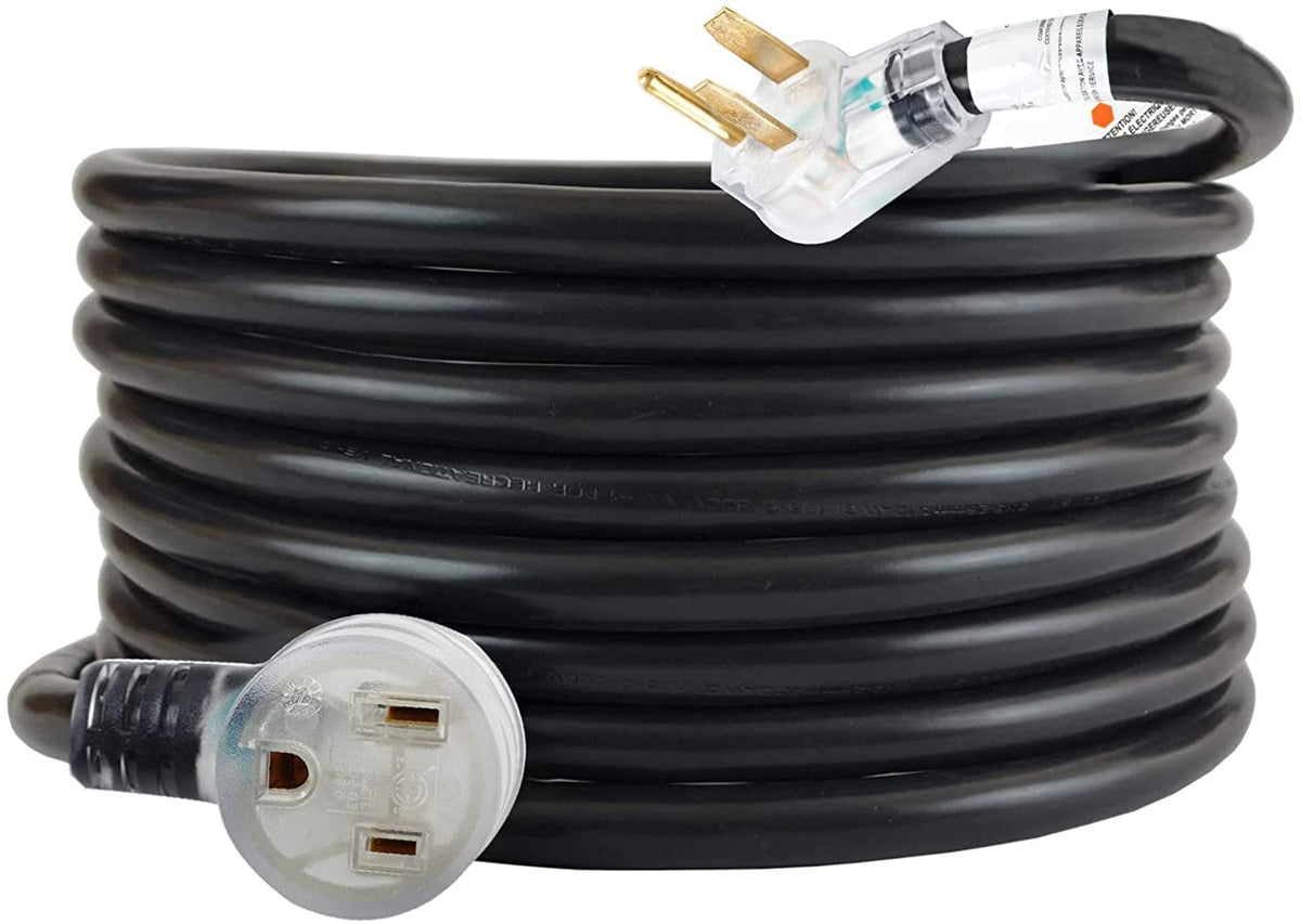 50Ft 220V 50Amp Welder Extension Cord, 8 Gauge Heavy Duty Industrial Nema 6 50 Welding Machine Cord With Lighted End For Mig Tig