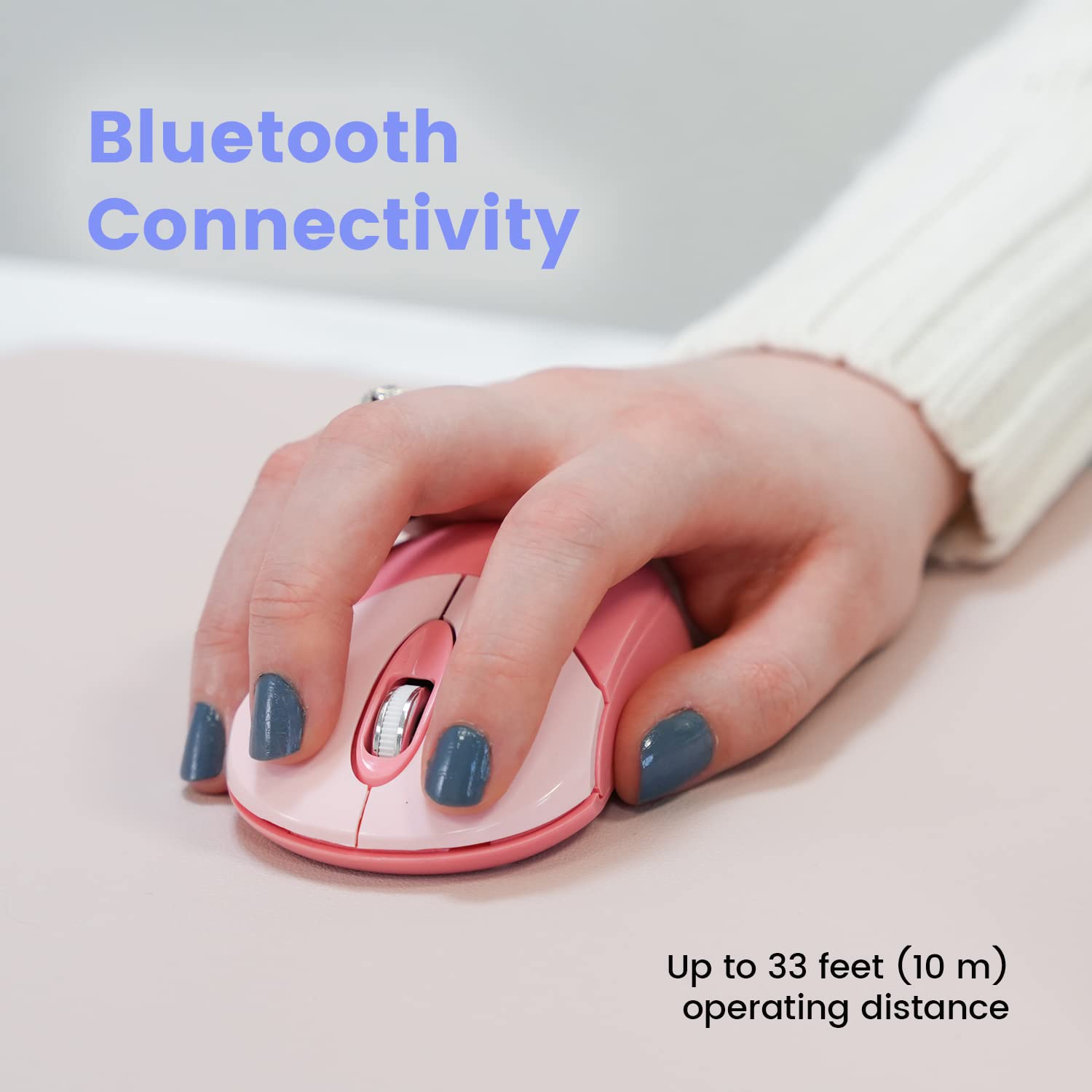 Perixx Perimice 802Pk Wireless Bluetooth Mouse   Portable Design   Compatible With Windows, Ios, And Android Pc, Laptop, Tablet,