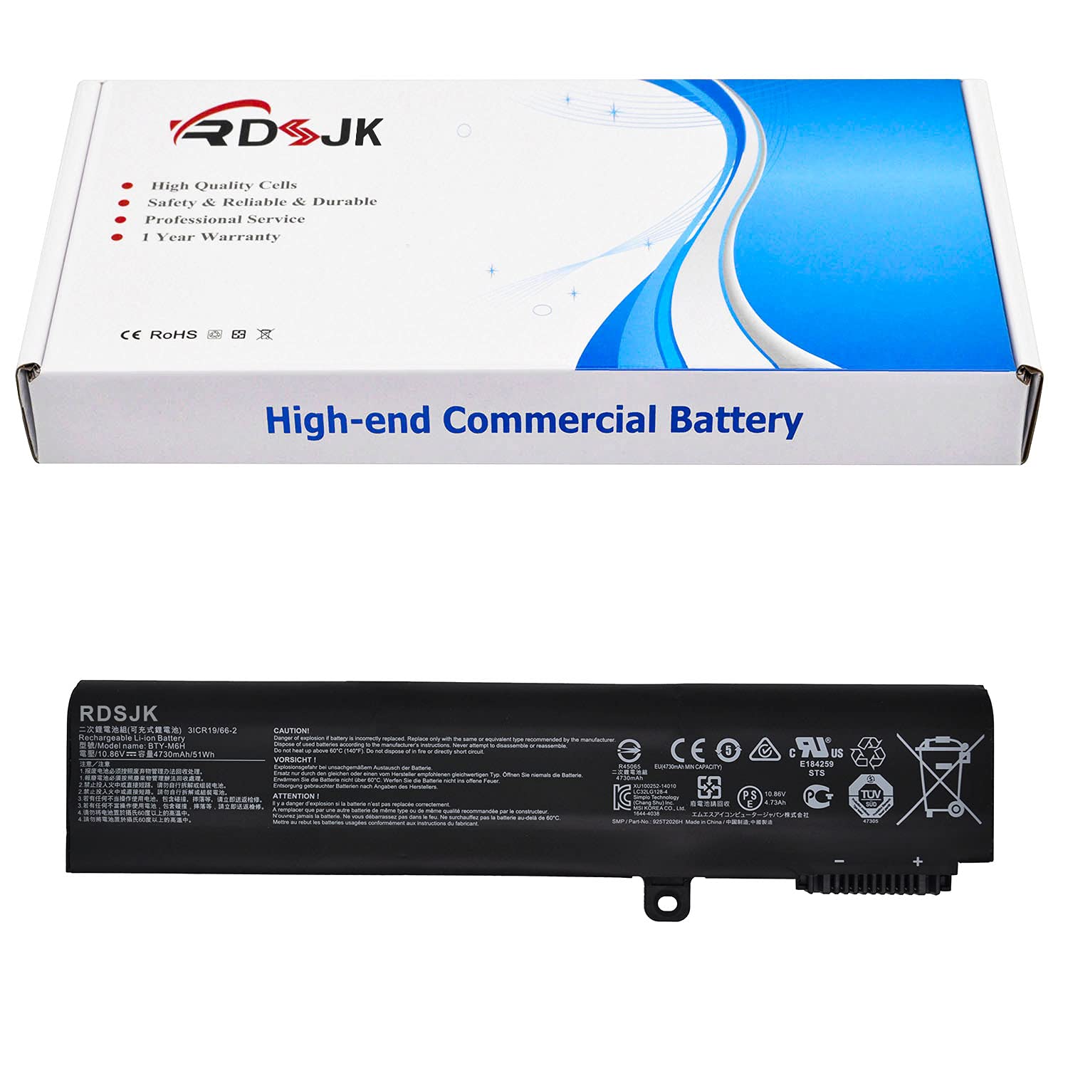 Bty M6H Laptop Battery For Msi Ge72 2Qc 2Qd Gl62 Gl62M Gl72 Gl62 6Qd 030Fr Gl62 6Qc Ms 16J2 Ge62 Ge62Vr Ge63 Ge63Vr Gp62 Gp72 Gp