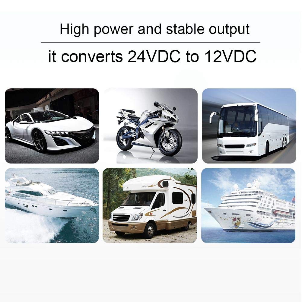 Dc Dc Step Down Converter, 24Vdc To 12Vdc High Power Step Down Voltage Regulator, Mini Power Converter Module For Car Vehicles,