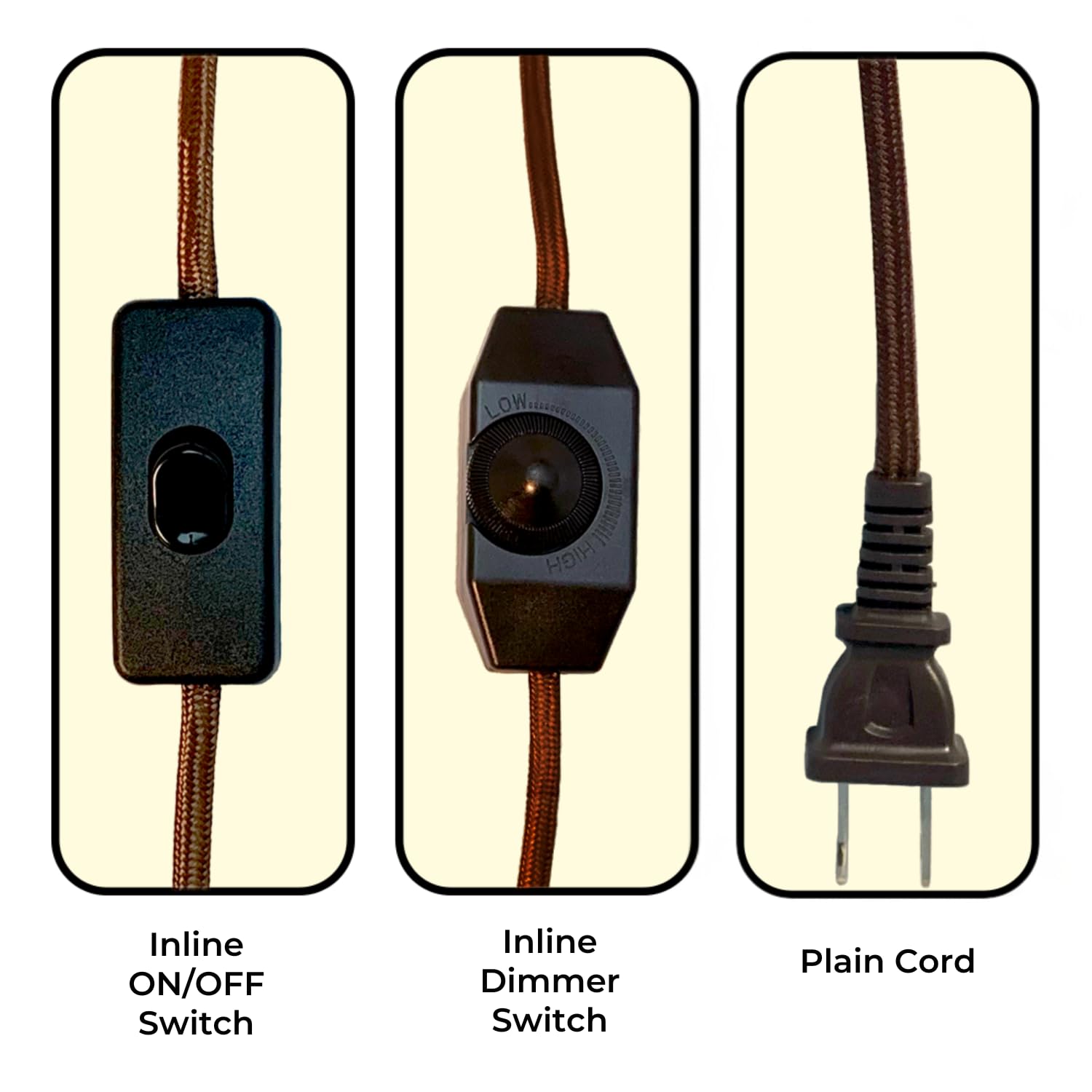 Royal Designs, Inc Co 5001D Br 8 2 Royal Designs Replacement Lamp Cord, Brown Set Of 2, 2 Pack