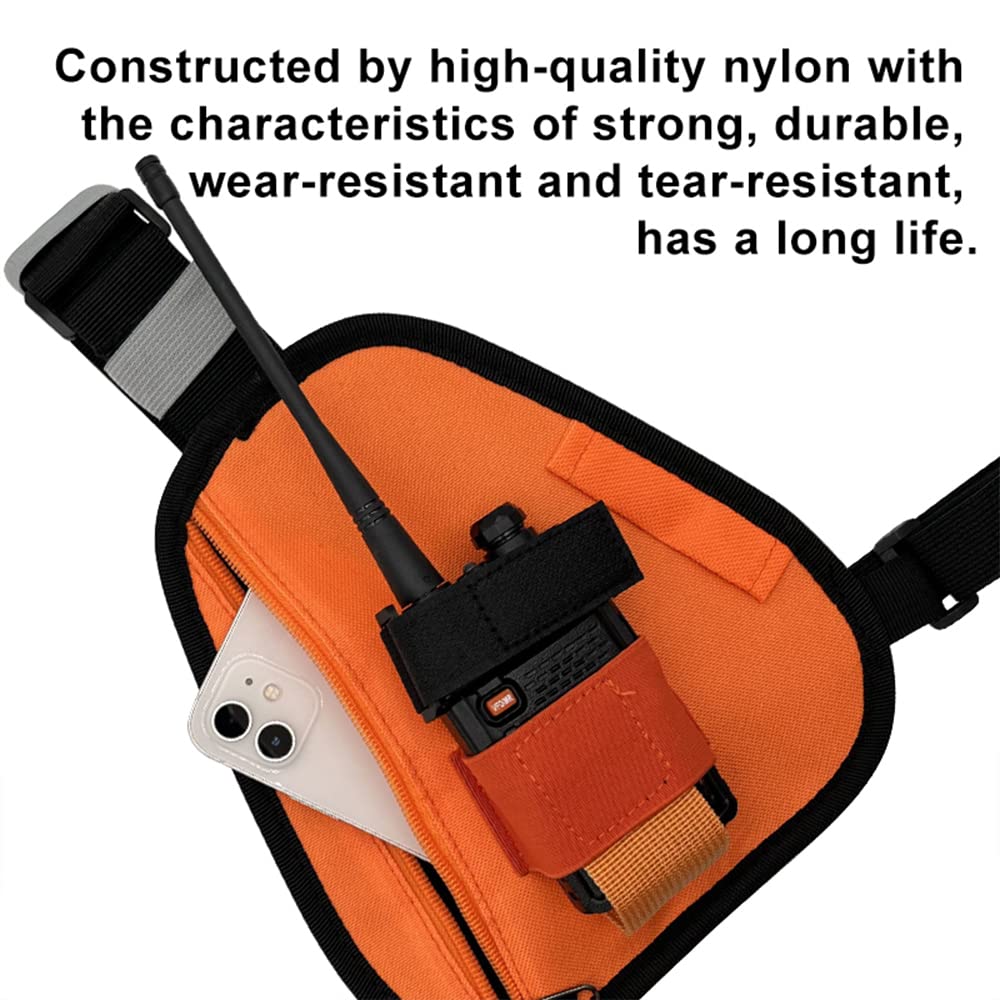 Lseng Radio Chest Harness Shoulder Radio Holster Chest Pack Adjustable Single Radio Pouch Two-Way Radio Holster For Motorola Ret