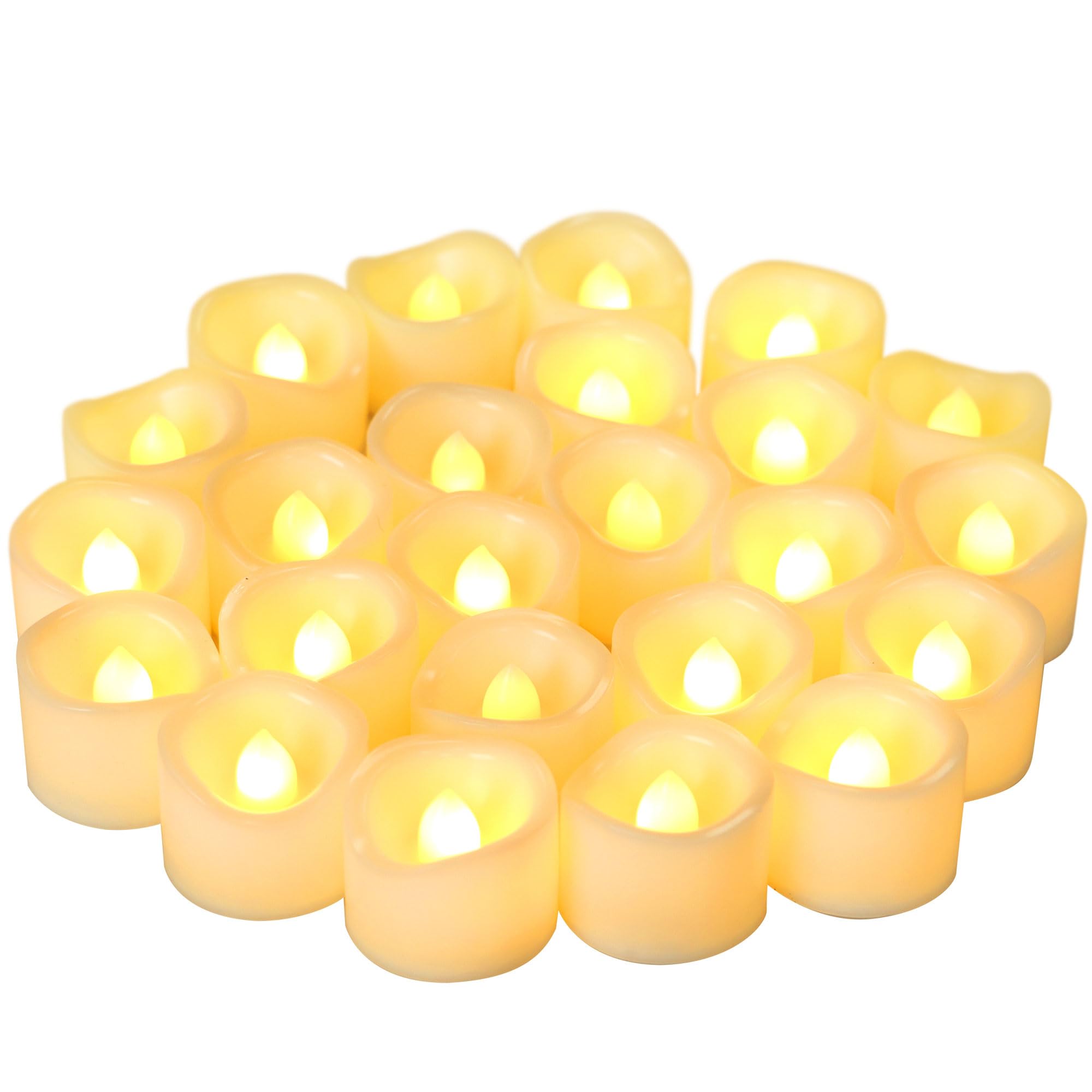 Candle Choice Battery Operated Flameless Tea Lights Realistic Flickering Long Lasting Led Votive Tealight Candles For Halloween