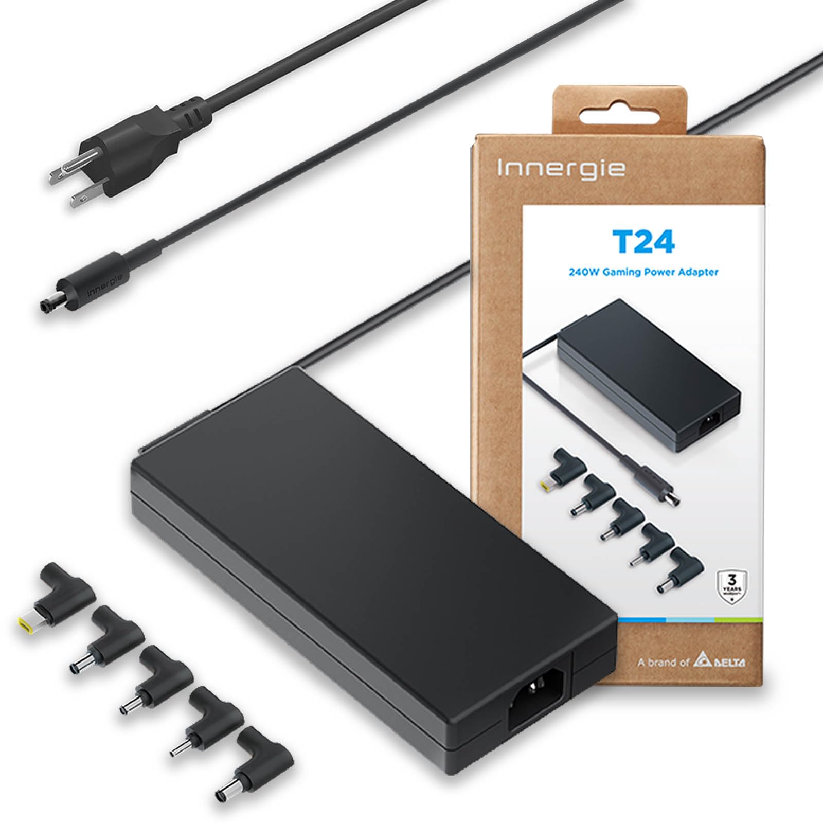 Innergie T24 240W 230W Universal Gaming Laptop Charger Power Adapter For Acer Asus Rog Dell Alienware Hp Lenovo Msi 100 240V Ac