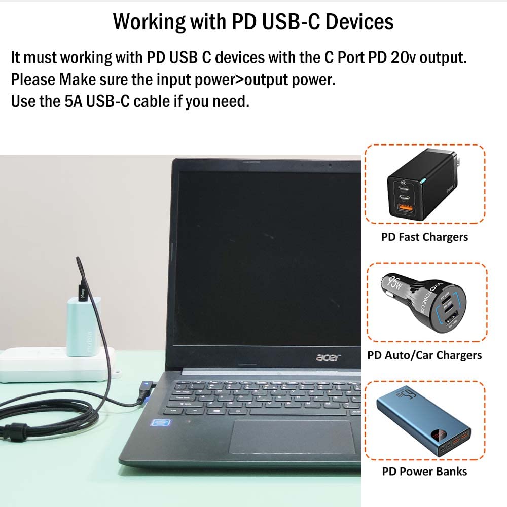 Usb C To Slim Tip Charging Cable For Acer Chromebook 11 13 14 15 R11 Cb3 Cb5 C740 C720 C720P C738T C731 Cb3 532 Cb3 131 Cb3 111