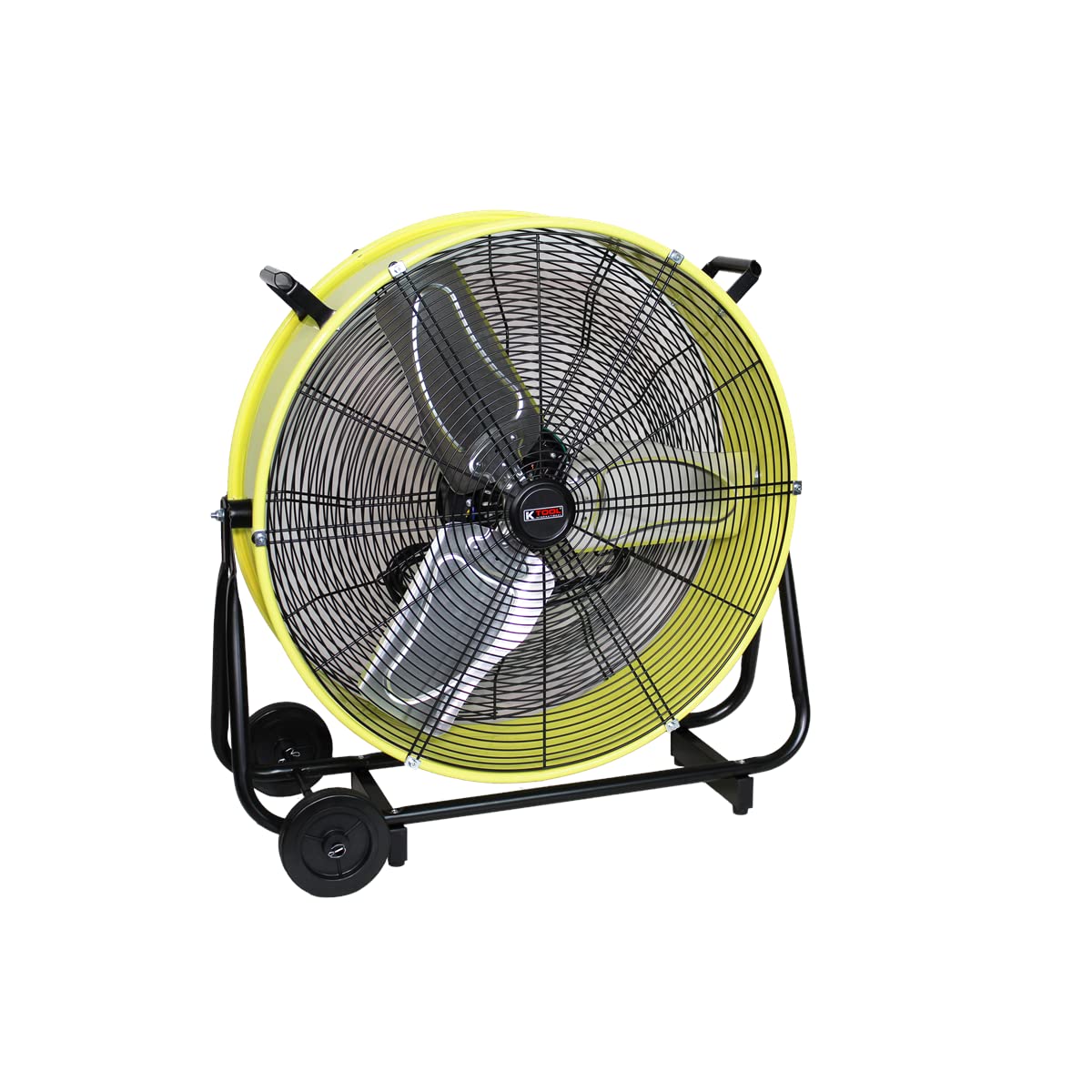 K Tool International 77740 24    Direct Drive Drum Fan With Wheels, High-Velocity, 2-Speed, Cut-Off Protection, 7850 Max Cfm, Cu