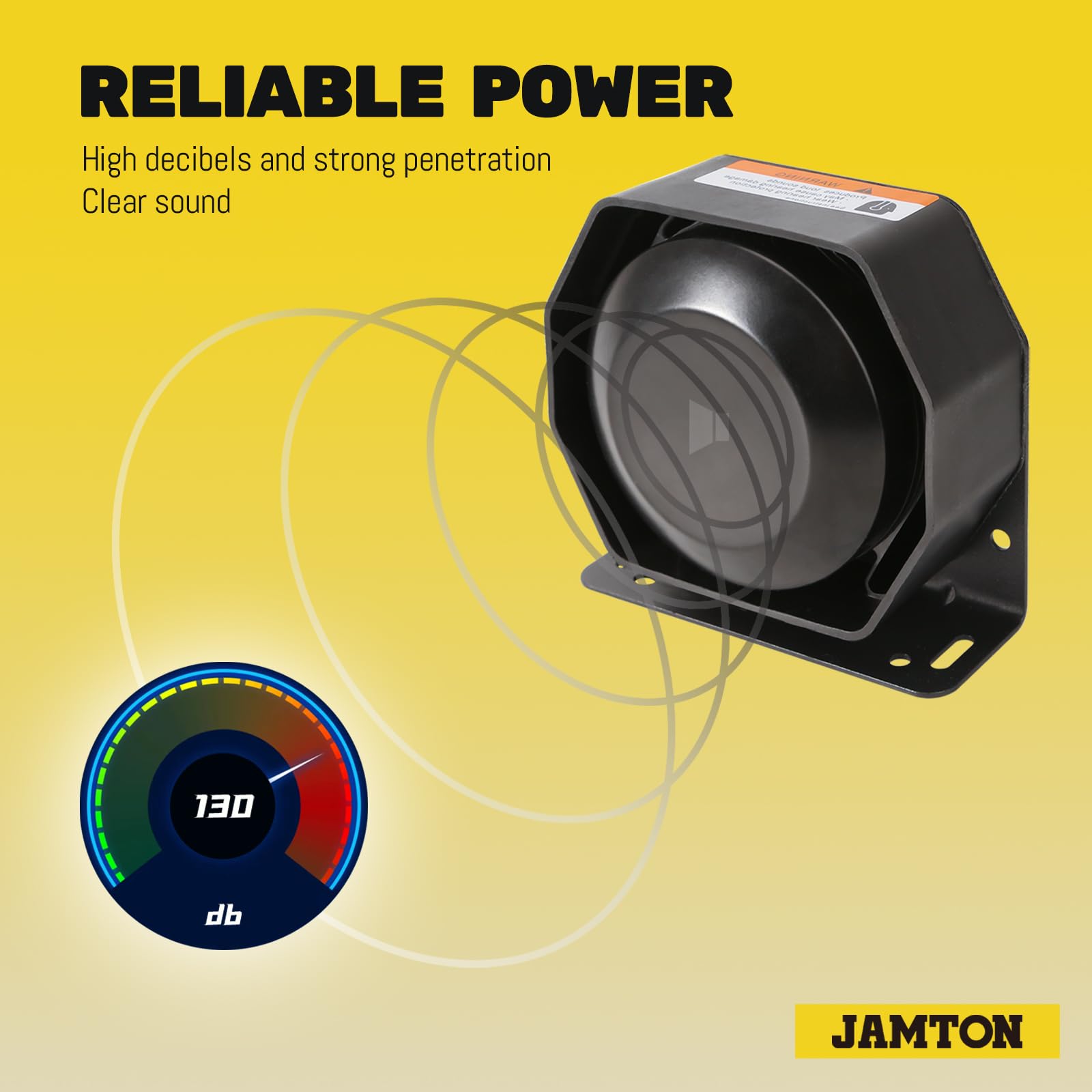 Jamtom Compact High Performance Pa Siren Horn, 200W/8 Ohms Ultra Slim Sirens Speaker For Police, Ambulance, Engineer Vehicles (C