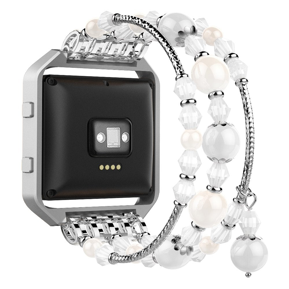 Simpeak Fashion Elastic Band Compatible With Fitbit Blaze Smartwatch Fitness, Large(7.28) Handmade Beaded Jewelry Bracelet Band