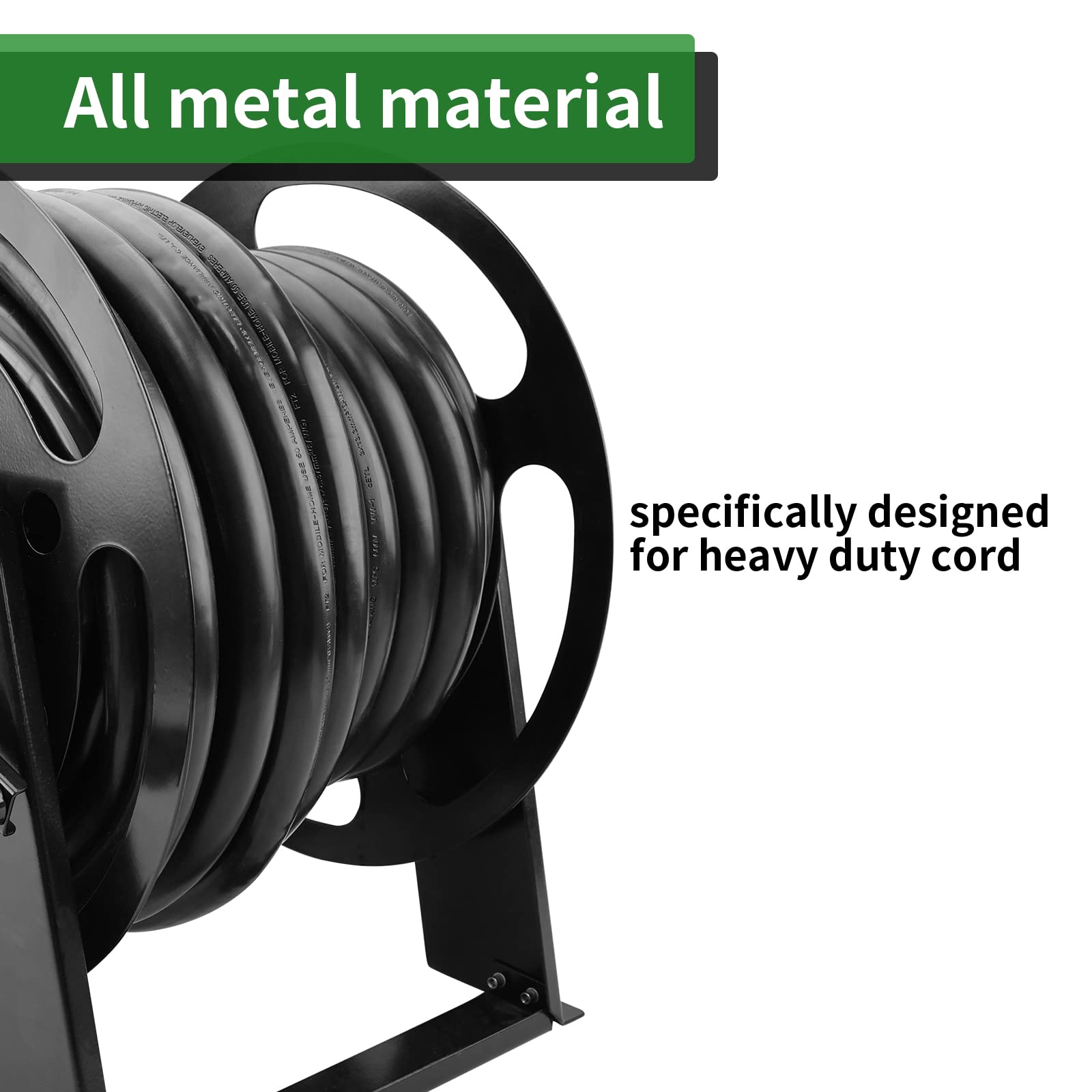 Rvguard Rv Power Cord Reel, Heavy Duty Power Cord Storage Reel, Holds Up To 50 Feet Of 50A (6/3+1/8 Awg) Heavy Duty Power Cord