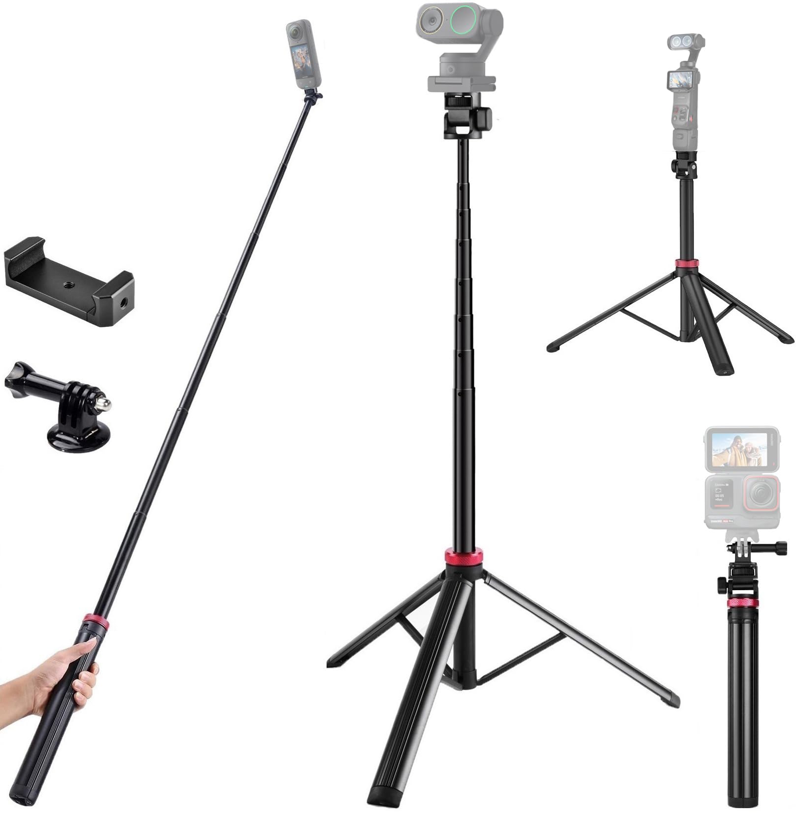 80 Link2Pro Webcam Floor TripodStand,Selfie Stick Holder for Insta360 Link 2 2c pro,Link 2 2c Webcams and X6 X5 X4 X3,Go 3S