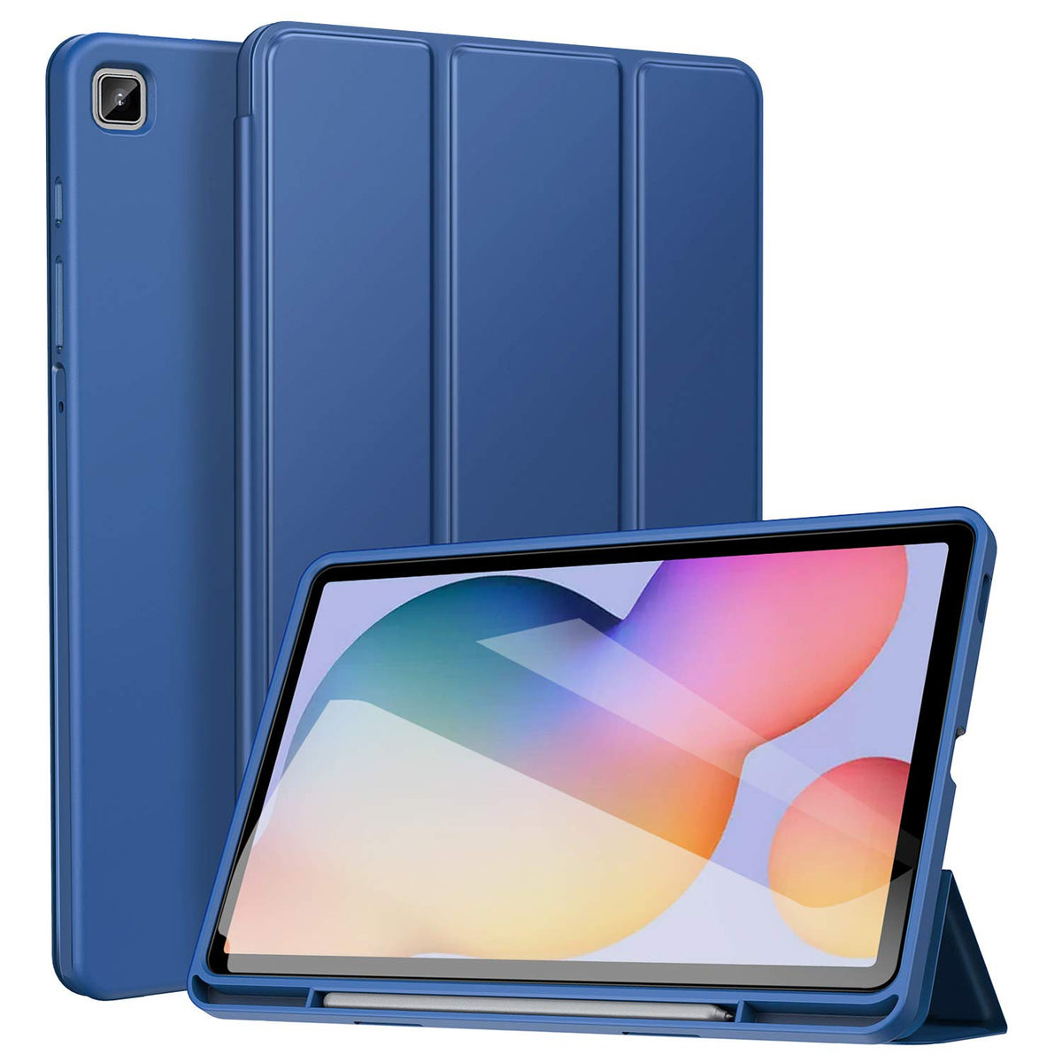 Ztotopcases For Galaxy Tab S6 Lite 10.4'' Case 2024/2022/2020 With Pen Holder, Auto Wake/Sleep, Pu Lightweight Trifold Stand Fol