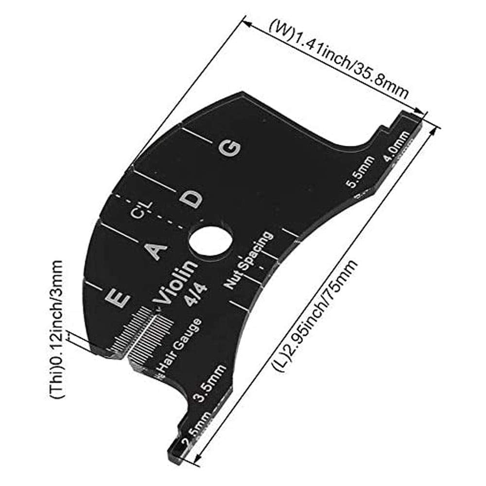 Tzong Violin Bridges Multifunctional Template Violin Bridges Repair Reference Tool Fingerboard Scraper Making Tool 3/4