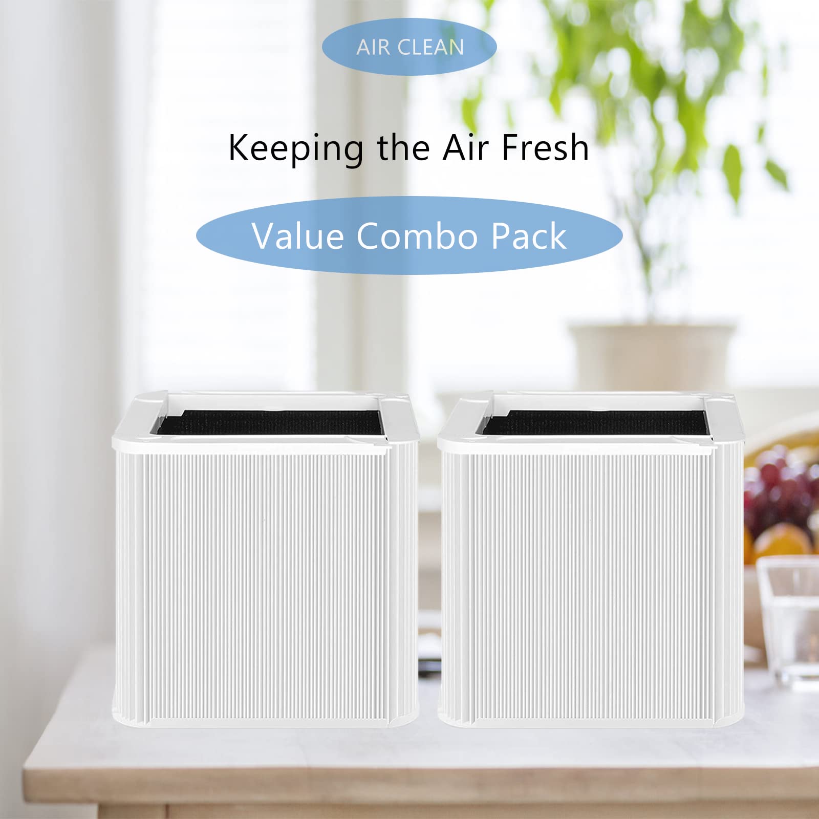 211+ Auto Replacement Filter Compatible With Blueair Blue Pure 211+ Auto Air Cleaner Purifier, Foldable Particle And Activated C