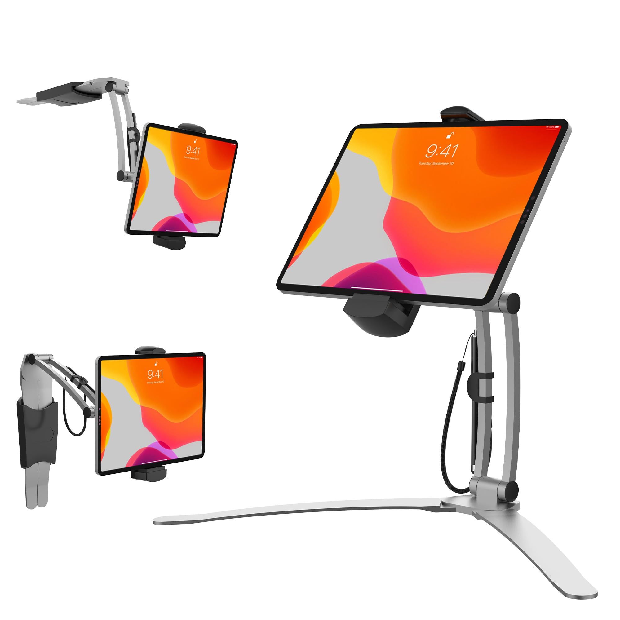 2 In One Mount Stand   Cta Multi Flex Tablet Stand And Mount Installs On Walls Or Folds For Ipad 10Th Gen 10.9''   Ipad 7/8/9 Ge