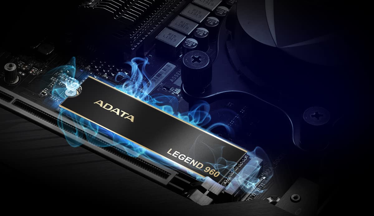 Adata Legend 960 1Tb Pcie Gen4 X4 Nvme 1.4 M.2 Internal Gaming Ssd Up To 7,400 Mb/S (Aleg 960 1Tcs)