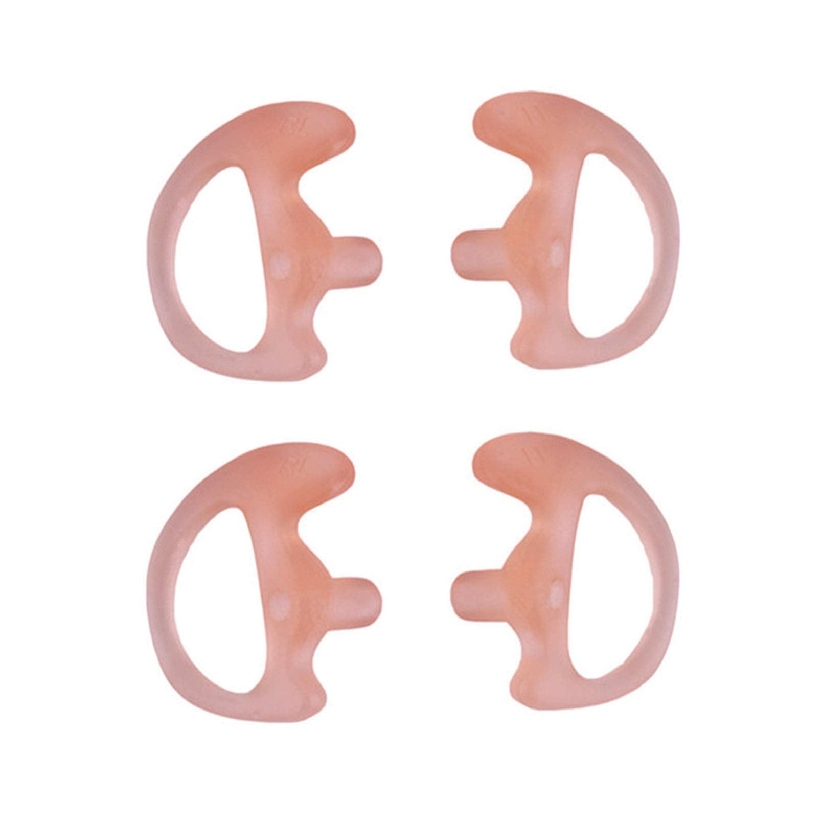 Yolipar Replacement Soft Silicone Eardud Earmold For Walkie Talkie Audio Kit Air Acoustic Tube Earpiece Headset (Flesh, Large(2