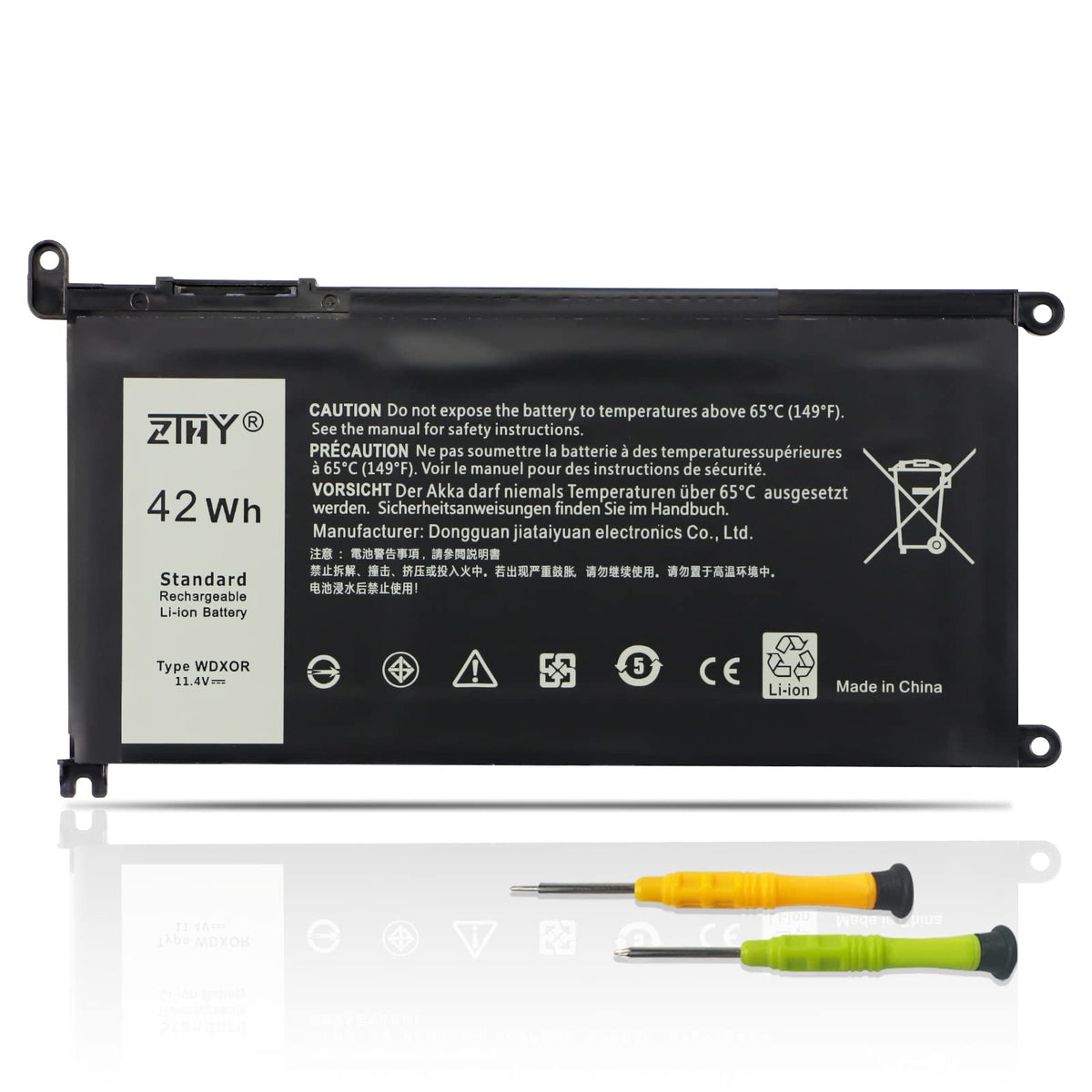 Wdx0R 3Crh3 Battery Replacement For Dell Latitude 3480 3580 3189 3379 Inspiron 15 7579 7573 7560 7569 7570 5565 5567 5568 5570 5