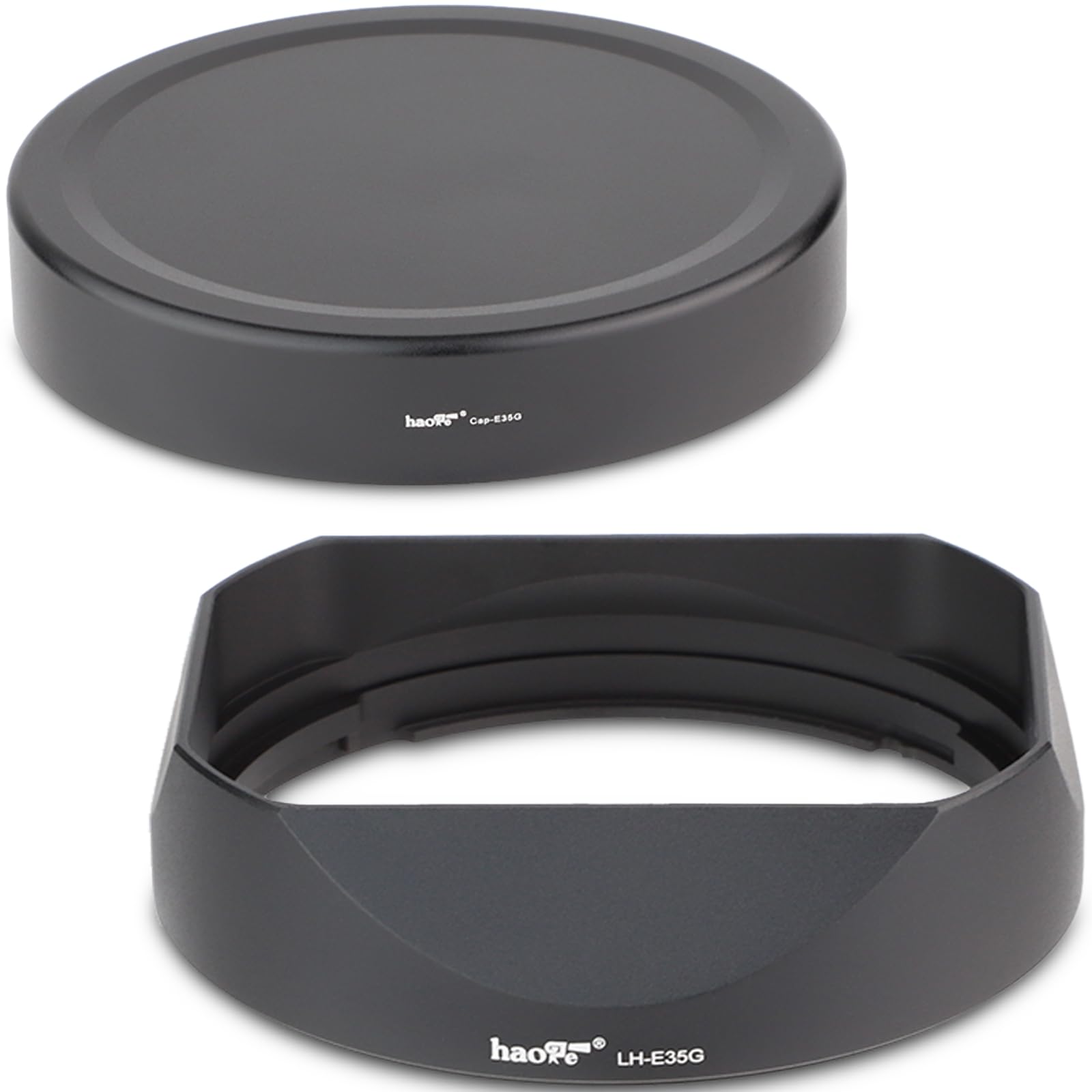 Haoge Lens Hood Metal Square Bayonet For Sony Fe 35Mm F1.4 Gm, Fe 50Mm F1.4 Gm,With Metal Front Cap, Replaces Sony Fe35Mm F1.4 G
