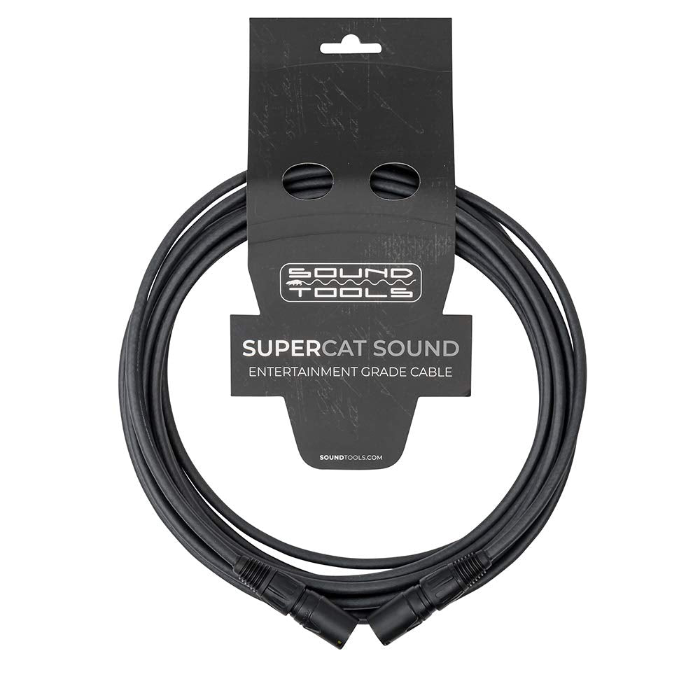 Sound Tools Supercat Professional Grade Shielded Cat5E Ethercon Cable, Flexible Polyurethane Jacket, Neutrik Connectors (3 Feet, Black)